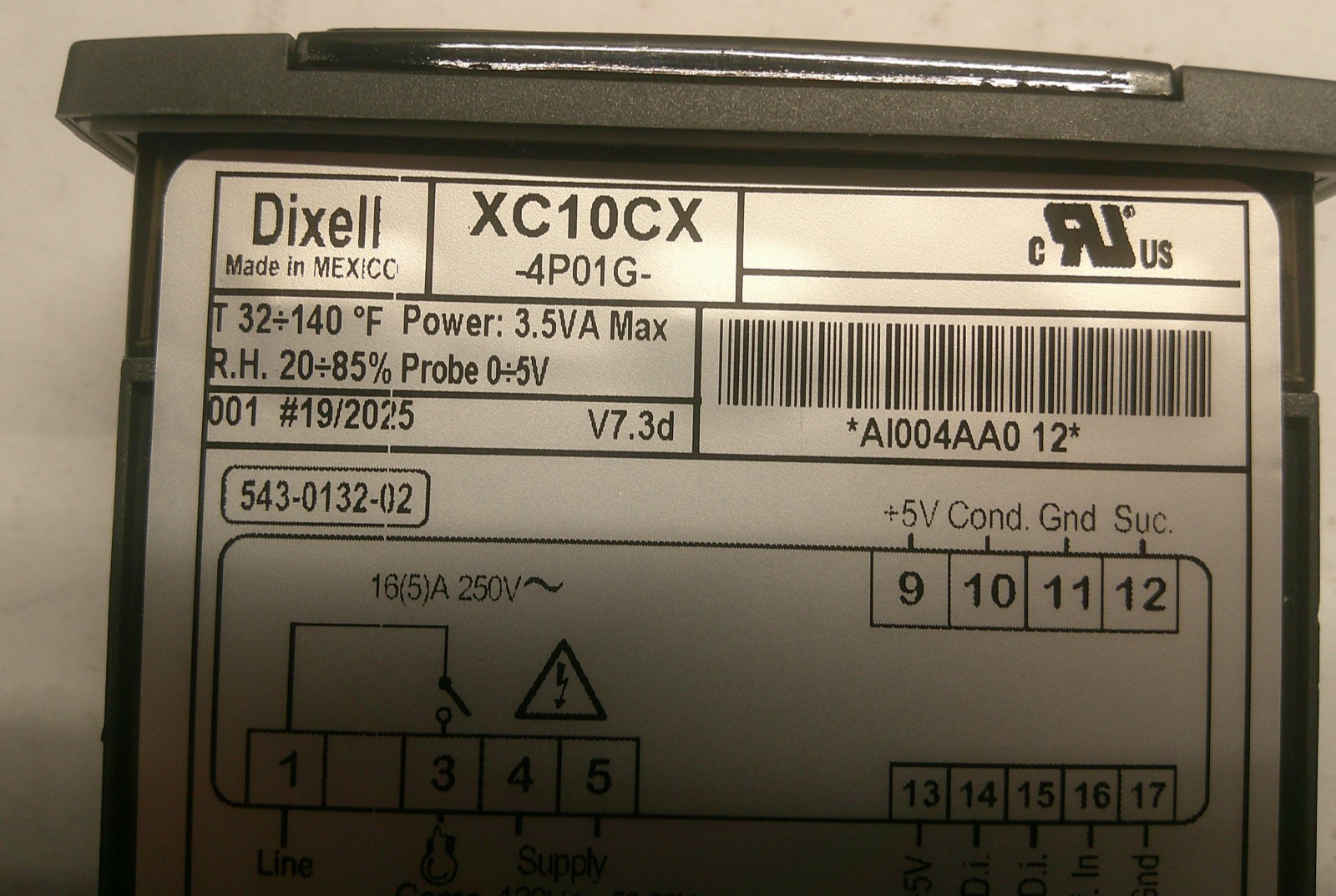 Emerson Dixell XC10CX-4P01G Refrigeration Control v7.3d