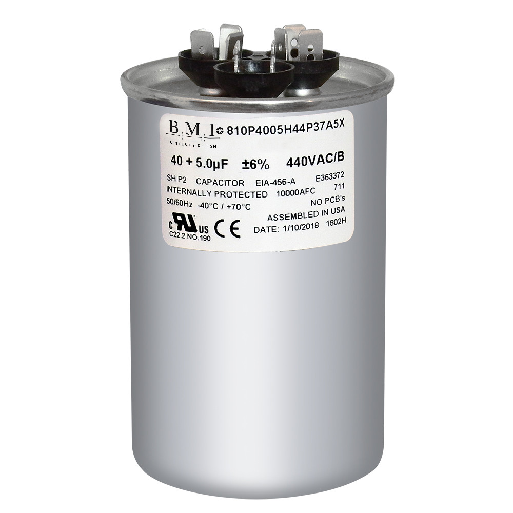 40/5 uf MFD 370 440 VAC Run Capacitor replaces GE Genteq Capcom C3405R C4405R
