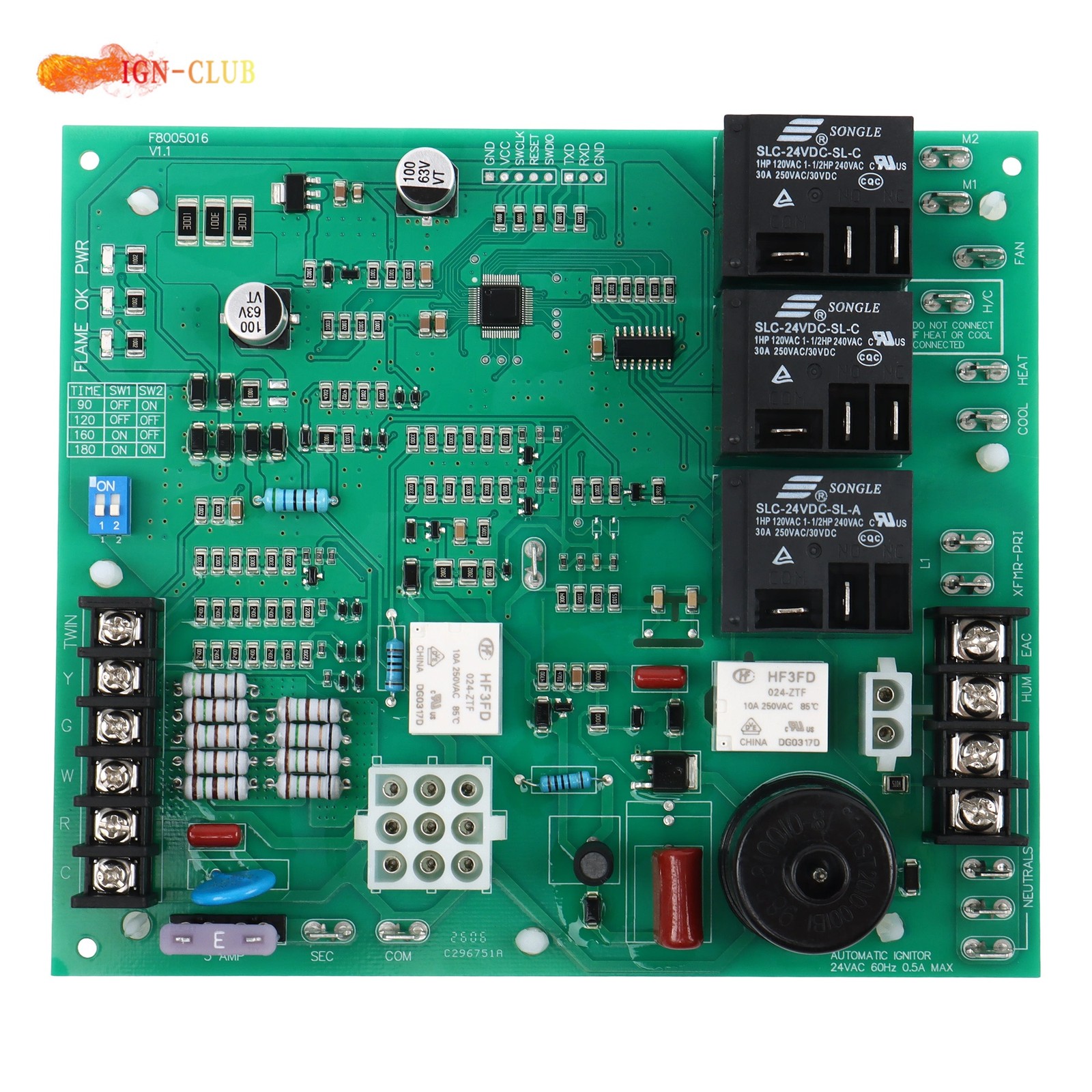 Gas Furnace Circuit Board 62-24140-02 62-24140-04 Furnace Control Board 1028-928