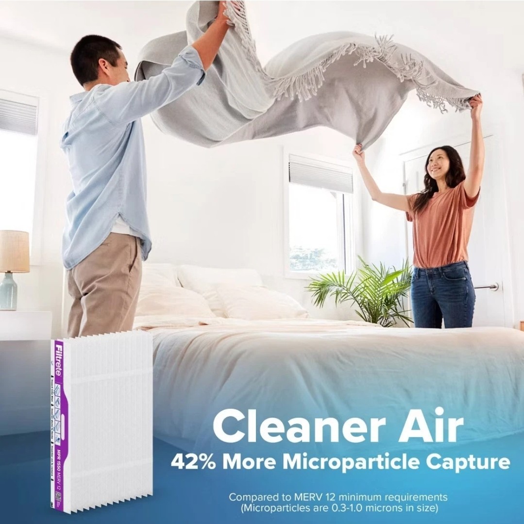 2 Pack of Filtrete 16x25x4 Refillable Air Filter replacement, MPR 1550, MERV