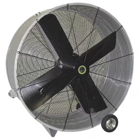 Airmaster Fan 60019 Air Cannon, Floor Mount, 48 In Blade Dia, 115V, 17, 173