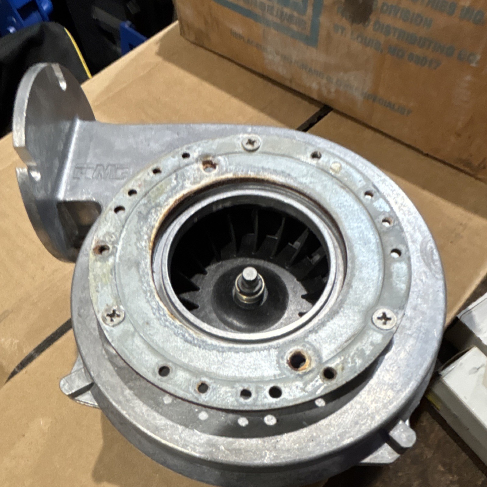 EMC FIME PX118 007 01 7500P-195 Combustion Blower Motor 120V 1 Phase Aluminum