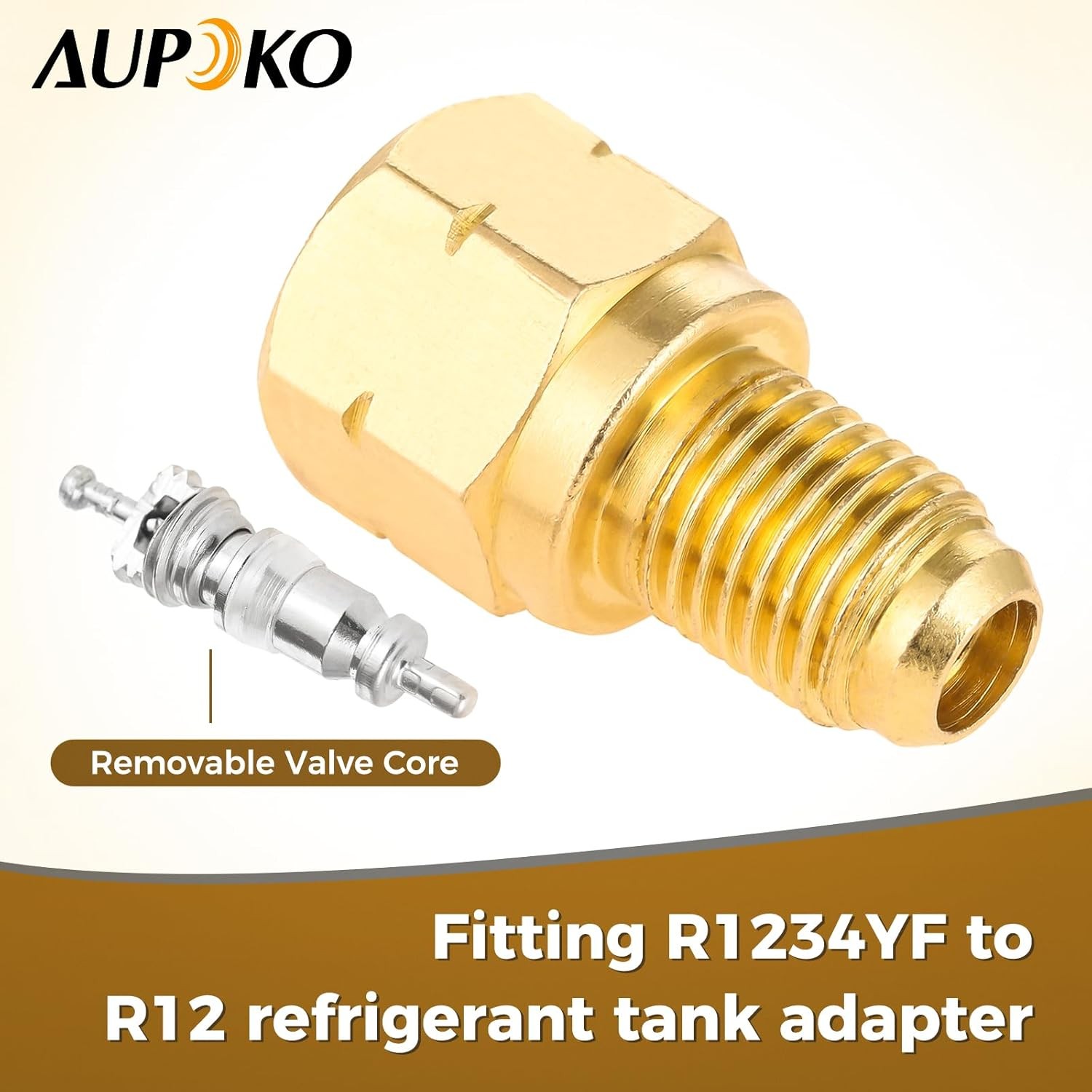 Vacuum Pump Adapter, Refrigerant Tank to Fitting Adapter, 1/2’’ Female to 1/4’