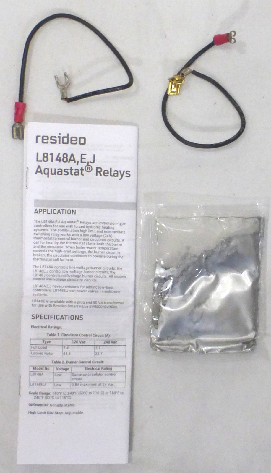 resideo AQUASTAT RELAY L8148J1009, USED