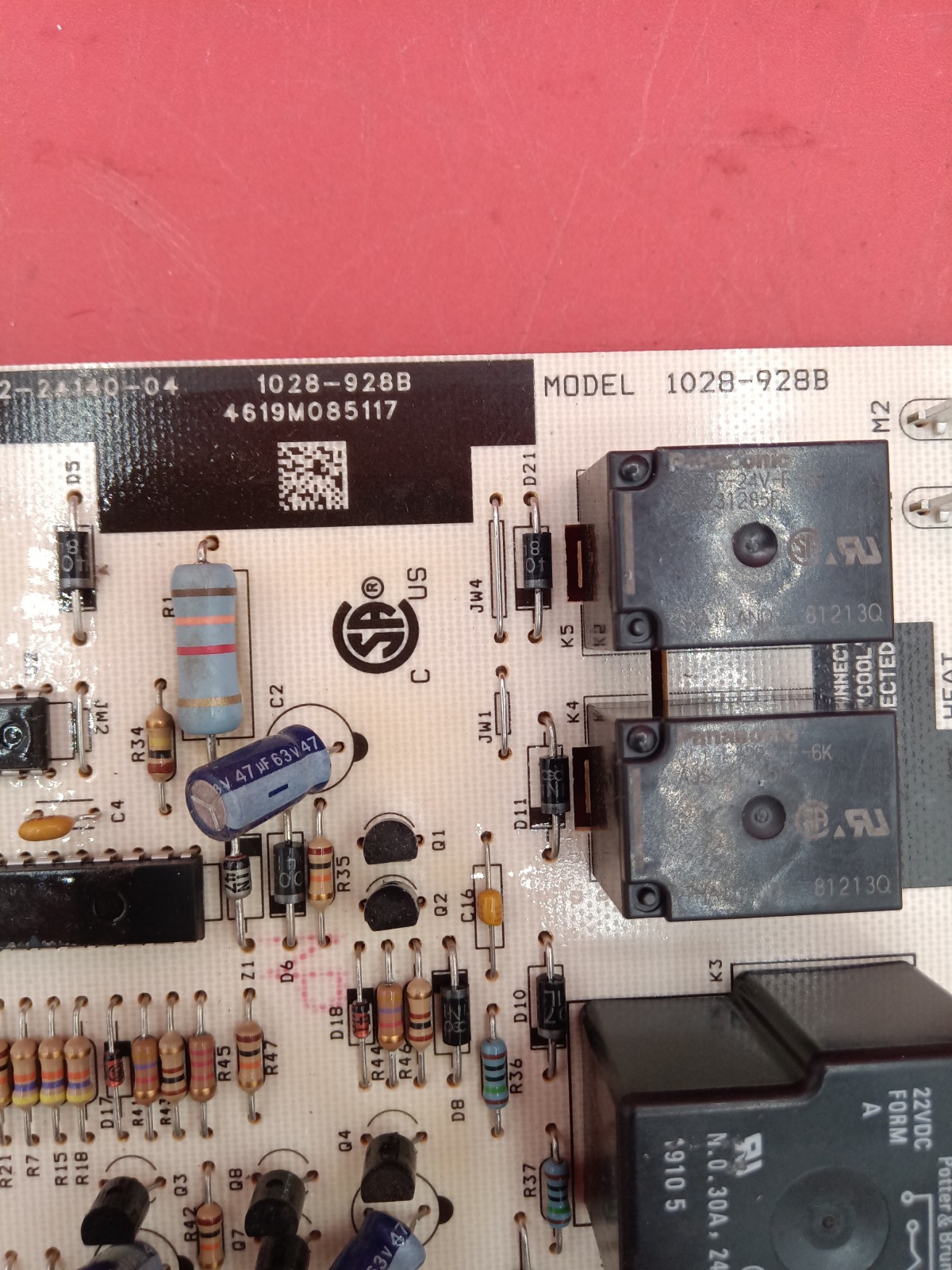 62-24140-04 Gas furnace control board Rheem Ruud 1028-928B