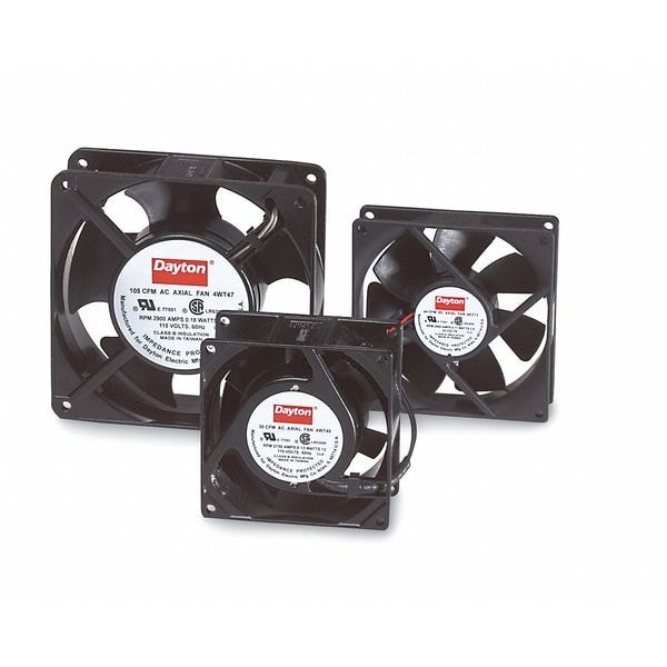 Dayton 4Wt33 Axial Fan, Sqaure, 105 Cfm, 230V Ac, 1 Phase