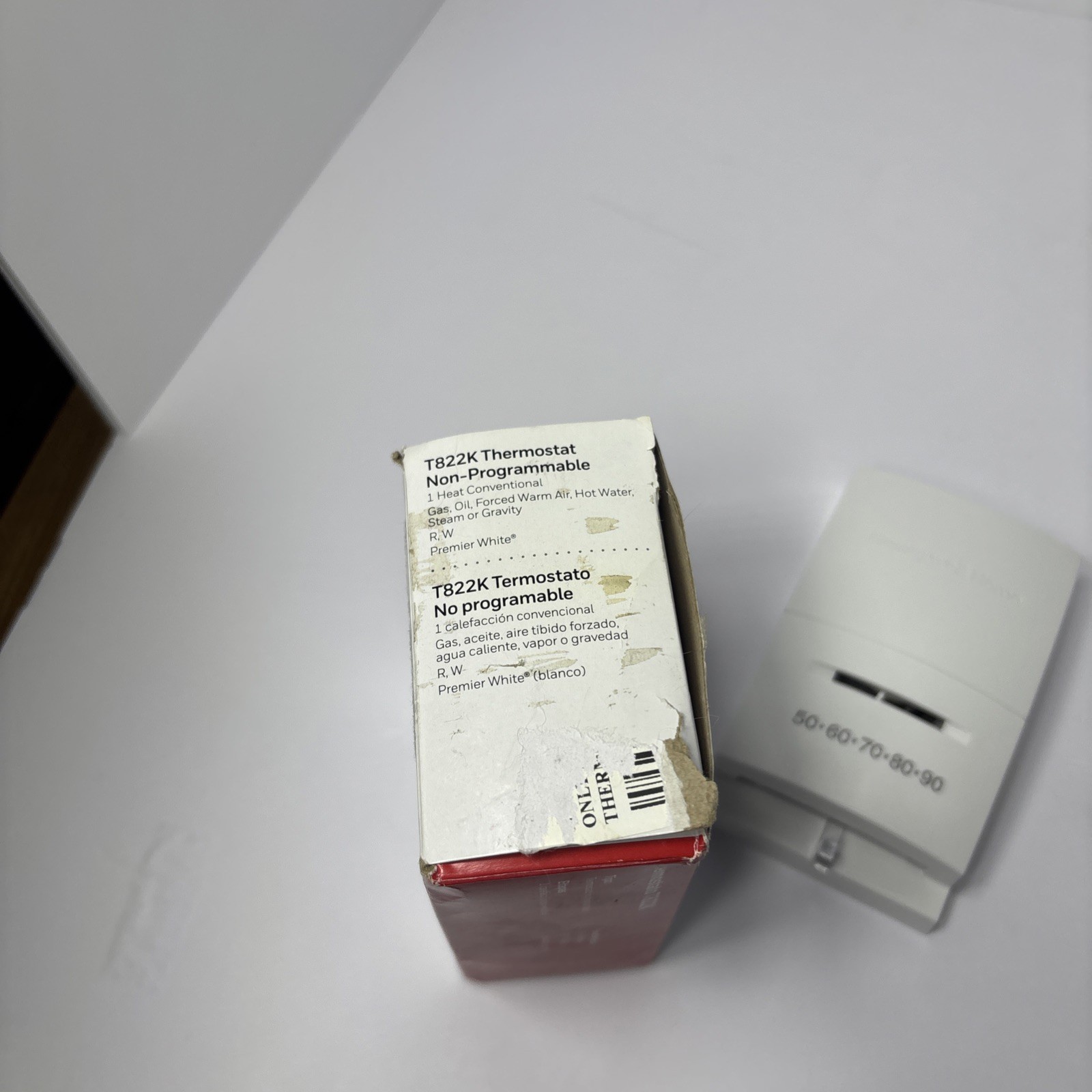 Honeywell T822K1018 Thermostat Heat Only 45-95 degF 24VAC