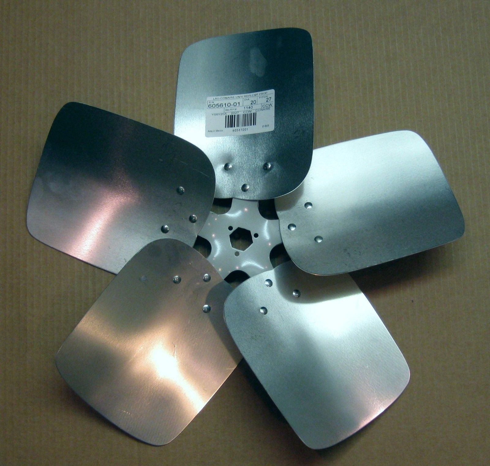 Lau 60561001 20″ Fan Blade CCW Rotation 27 Degree Pitch 5 Blades