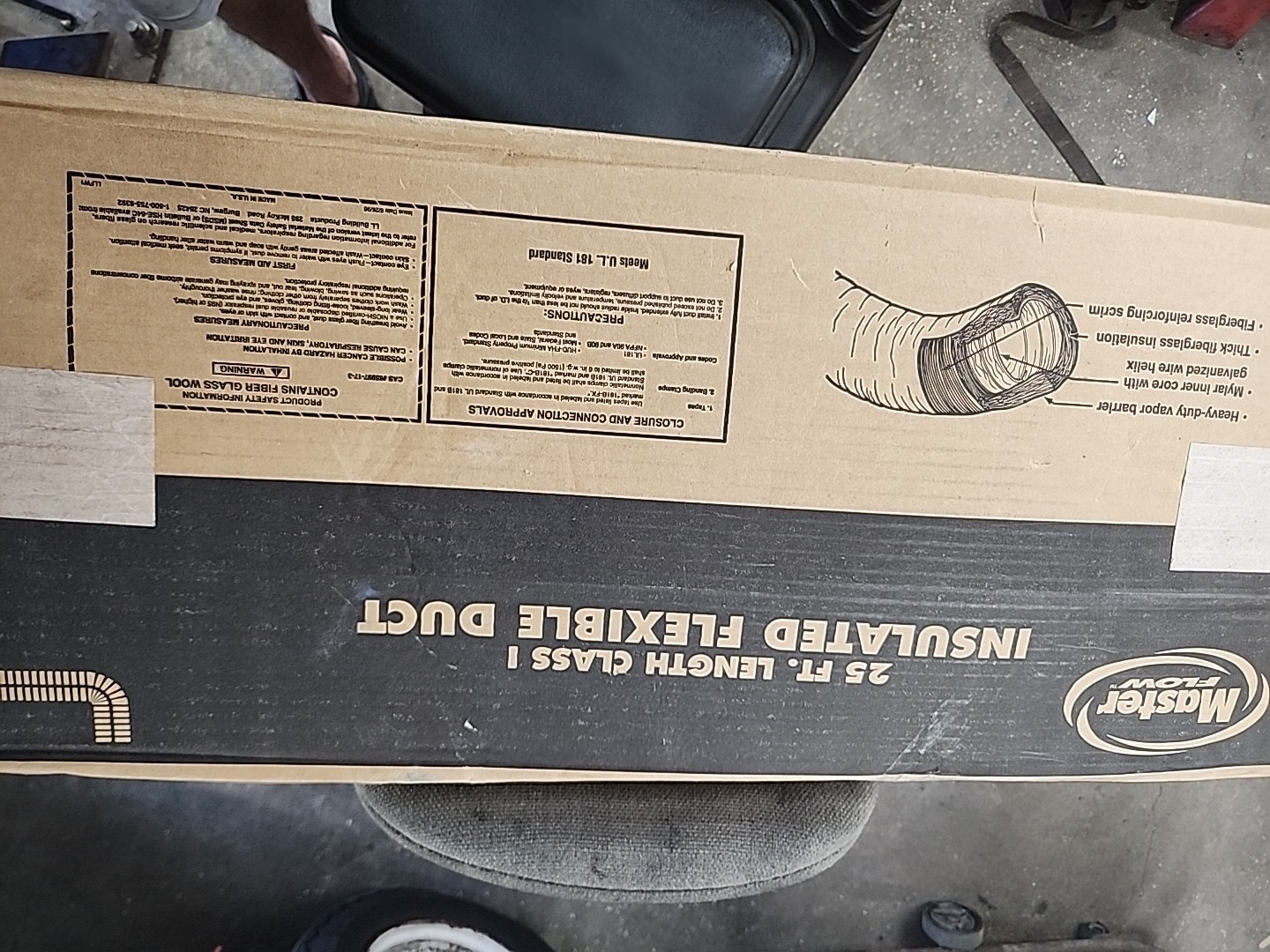MasterFlow F6IFD7X300 25ft Flexible Duct 7in X 25ft