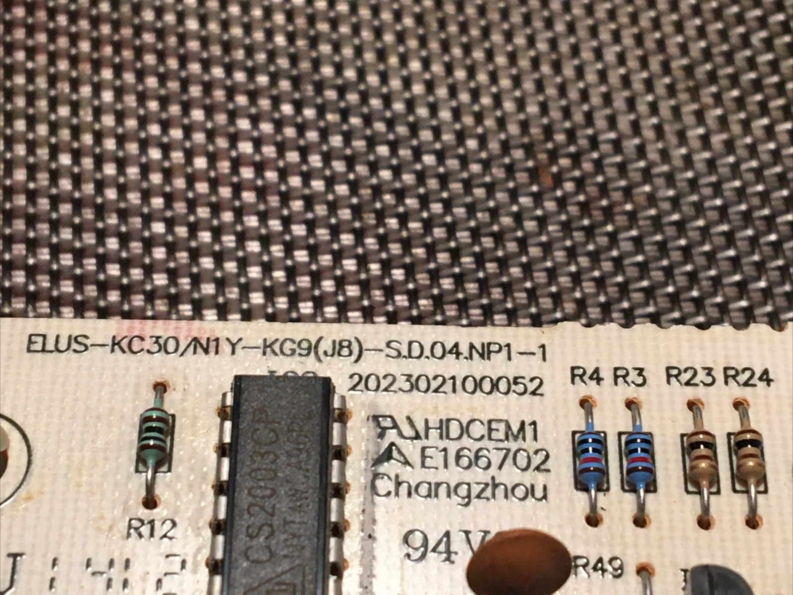 Kenmore ac model: 253.86052 Power Supply Board (ELUS -KC30/N1Y-KG9(J8)