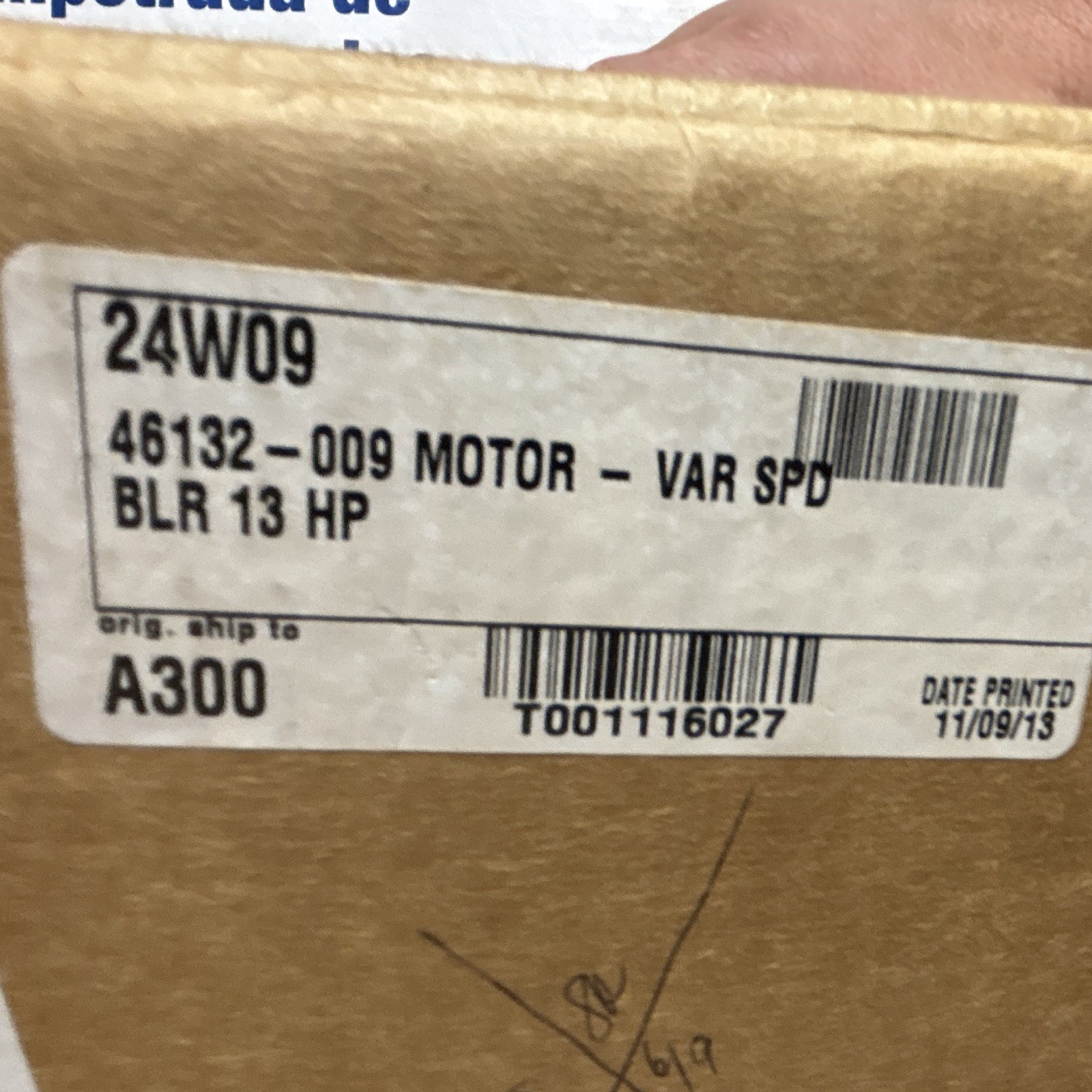 Genteq ECM 2.3 Variable Speed Blower Motor 46132-009 1/3HP 208-230V 1Ph