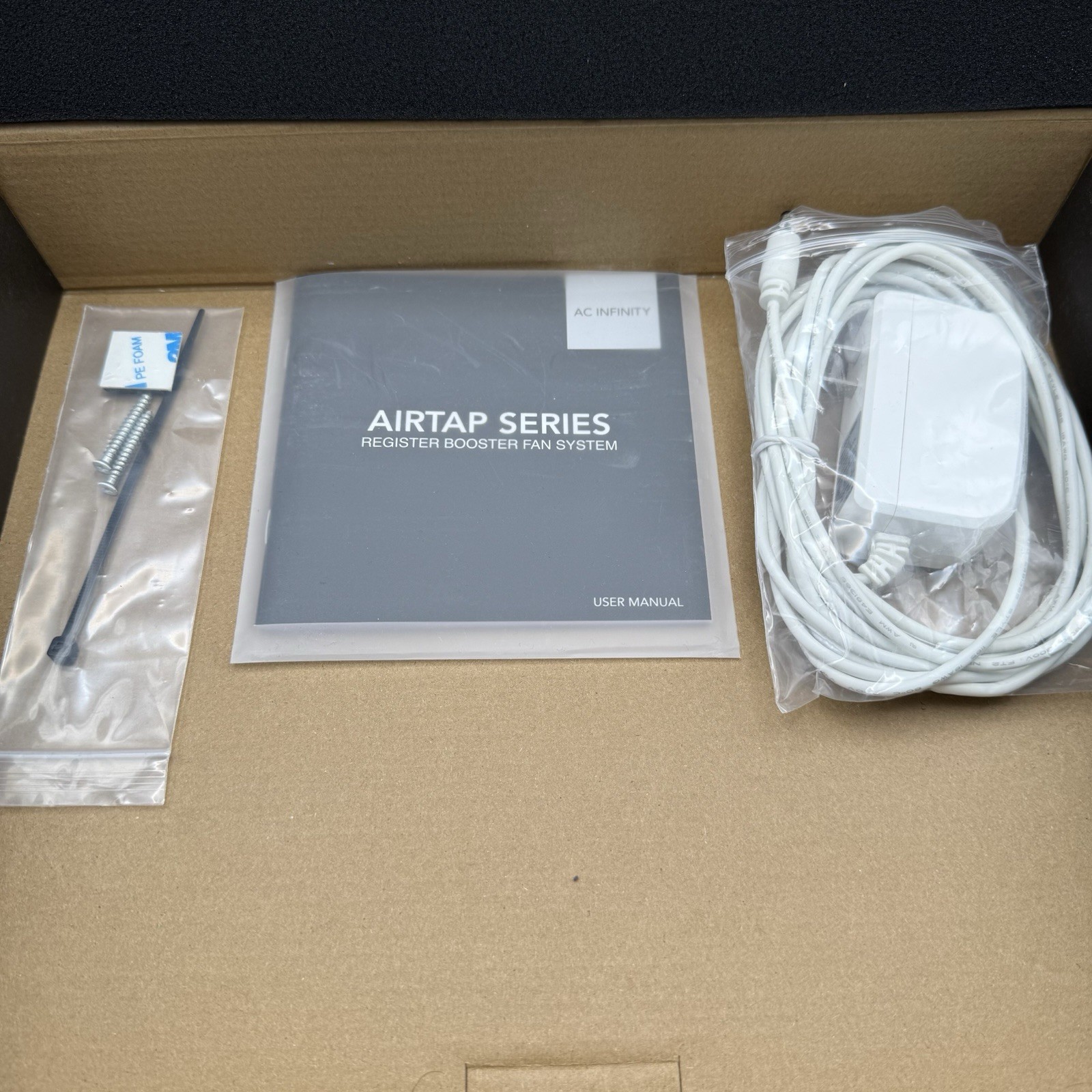 AIRTAP INFINITY Register Booster Fan White 6”x10” Improves Heating/Cooling