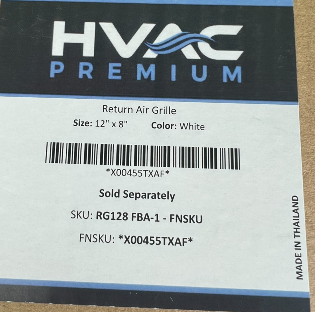 HVAC Premium 12″ x 8″ White Return Air Grille Lot of 3 Vent Cover RG128 FBA-1