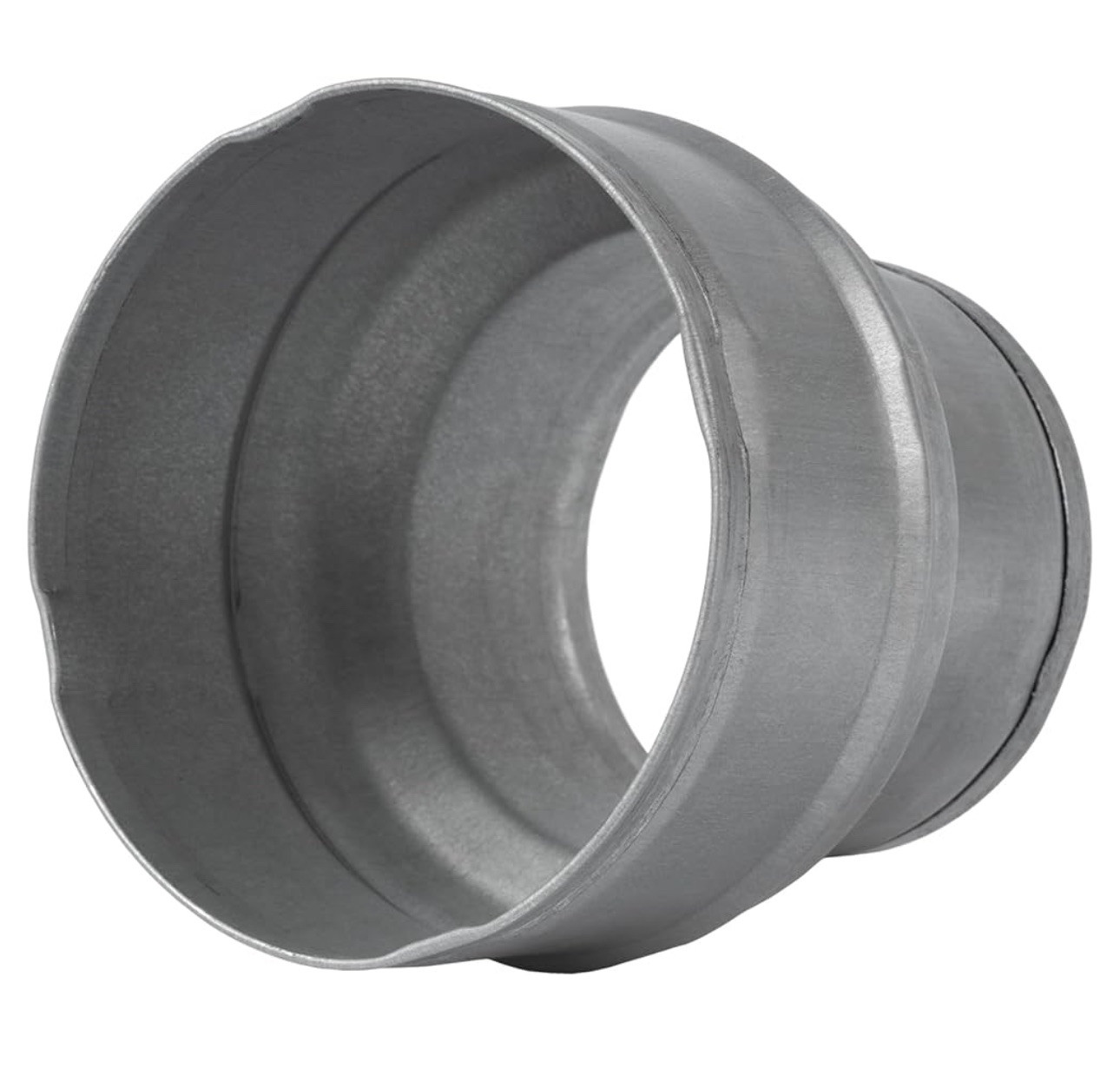 HVAC 3″ to 4″ Inch Round Duct Reducer – Galvanized Steel Pipe Increaser