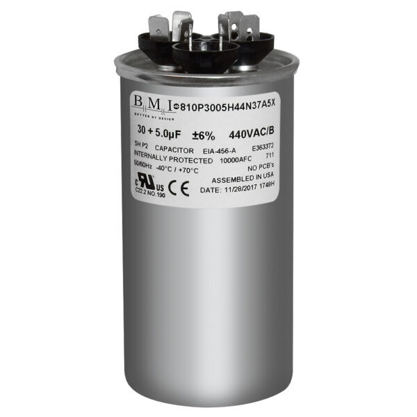 30/5 uf MFD 370 440 VAC Run Capacitor replaces GE Genteq Capcom C3305R C4305R