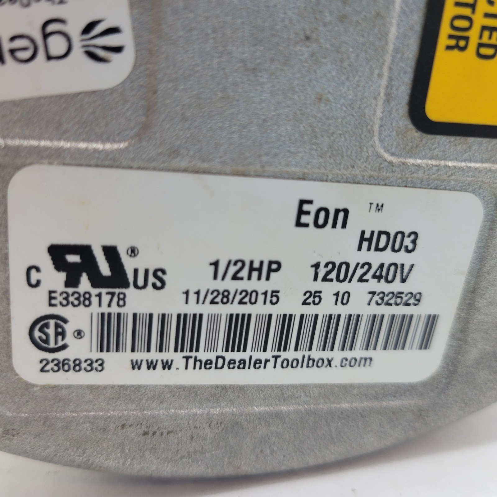 Trane / American Standard Blower Motor 1/2 HP Genteq 5SBA39GLV5145 Used