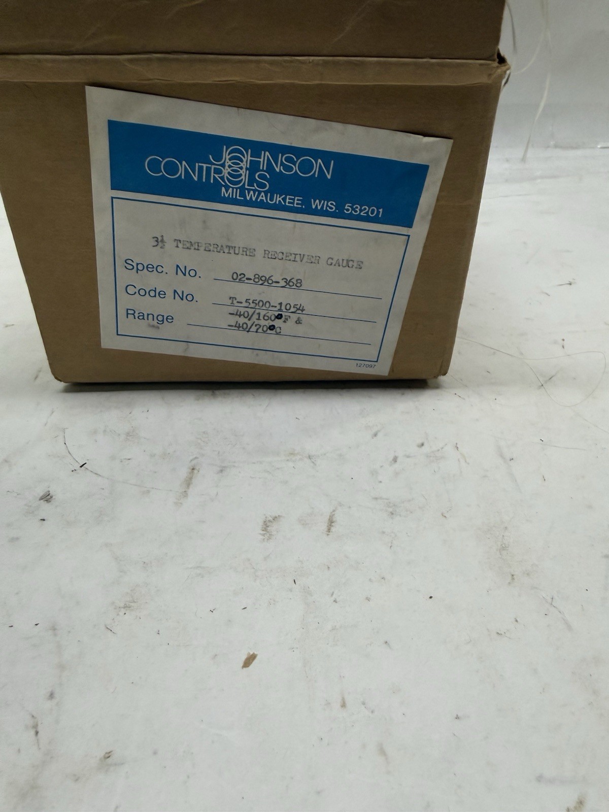 T-5500-1054 JOHNSON CONTROLS 3 1/2″ TEMPERATURE INDICATOR
