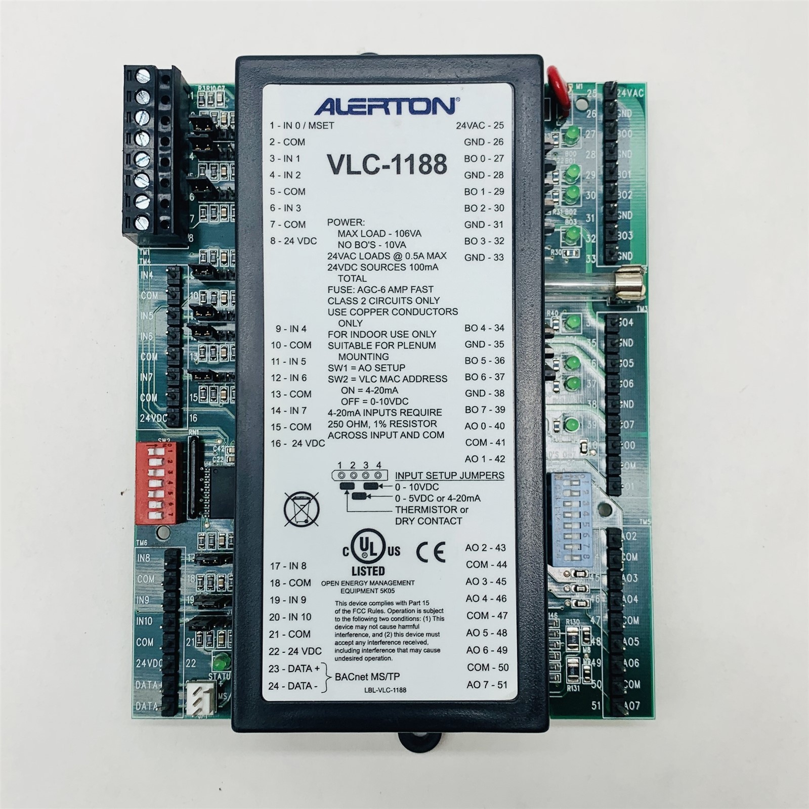 Alerton VLC-1188 BACnet Building Automation DDC 11UI 8BO 8AO Controller Module