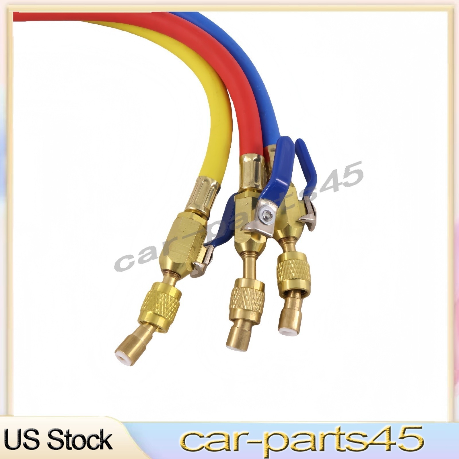 Fits R-410A Refrige 3Pack 29986 Plus II 1/4″ Hose with Compact Ball Valve 72″