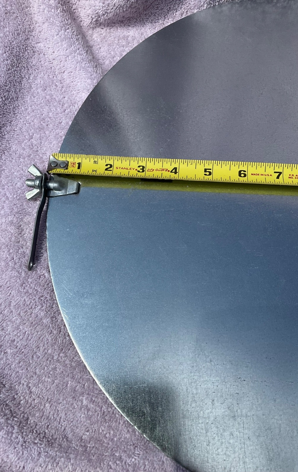16-Inch Diameter Galvanized Duct Volume Damper with Manual Adjusting Arm