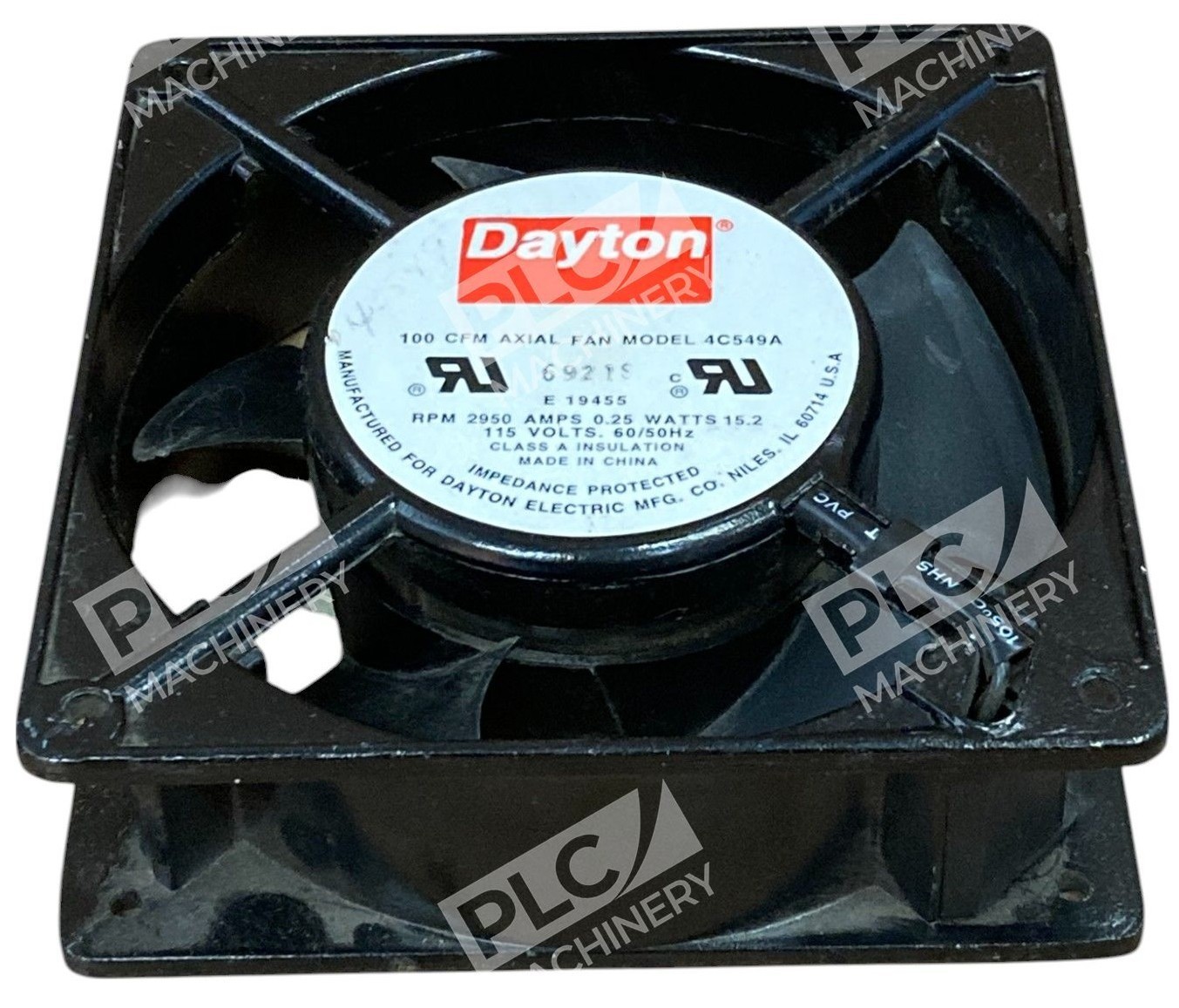 Dayton 2950RPM 0.25A 15.2W 6921S 100 CFM Axial Fan Model 4C549A