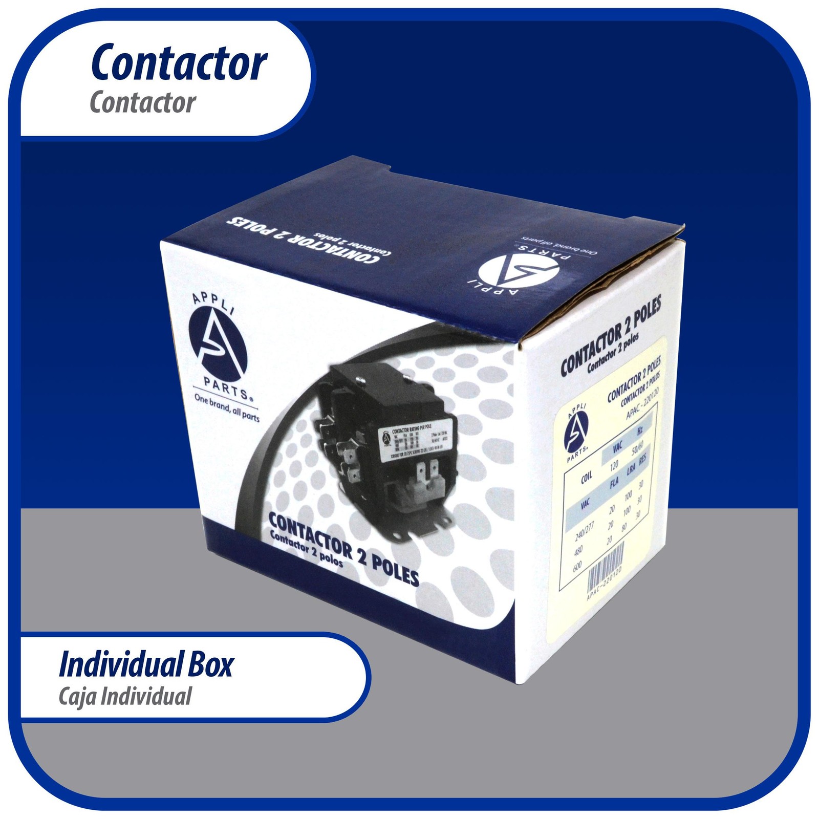 Appli Parts APAC-240240 Heavy Duty 2 Poles Contactor 40 Amp 240 Volts Coil Repla