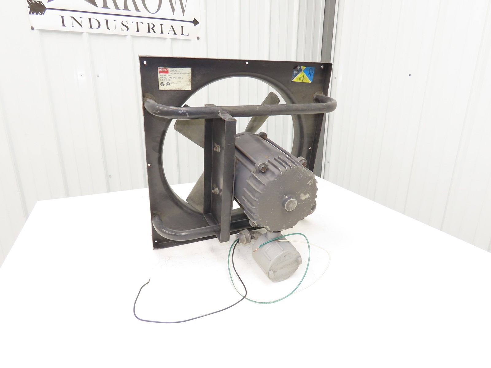 Dayton 3XK37 16″ Exhaust Fan 1/4Hp 1725rpm 115V 1PH Haz Loc Motor 20″Sq Frame