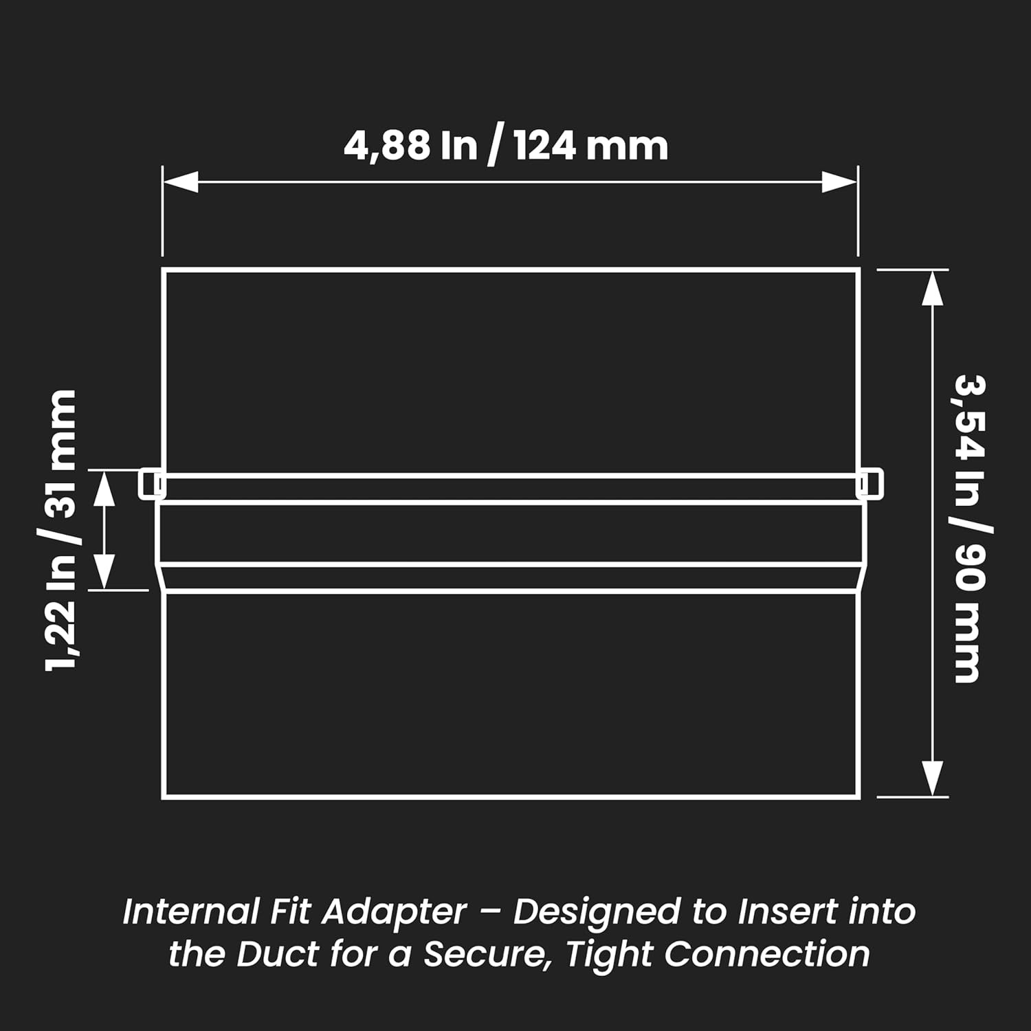 5 Inch Duct Backdraft Damper Galvanized Steel One-Way Air Flow HVAC Damper
