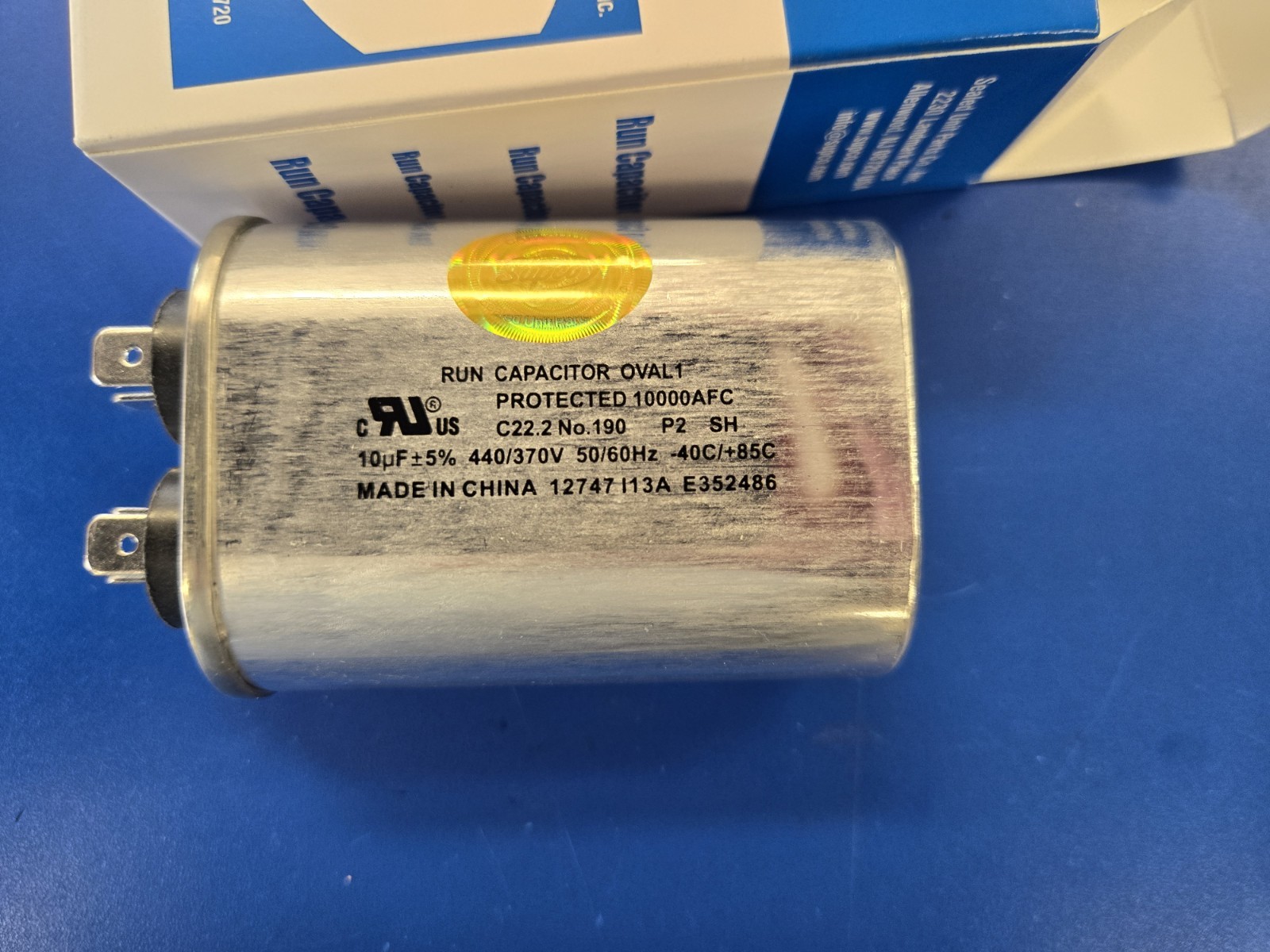 SUPCO CR10X440 OVAL RUN CAPACITOR (10MFD 440V)