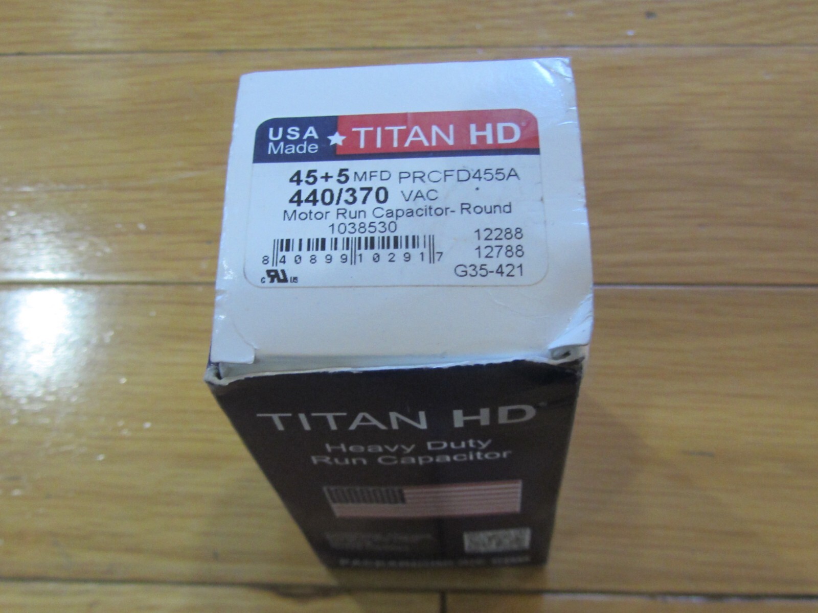Titan HD PRCFD455A Motor Run Capacitor New W/box 440/370 45 +5MFD! NEW IN BOX!