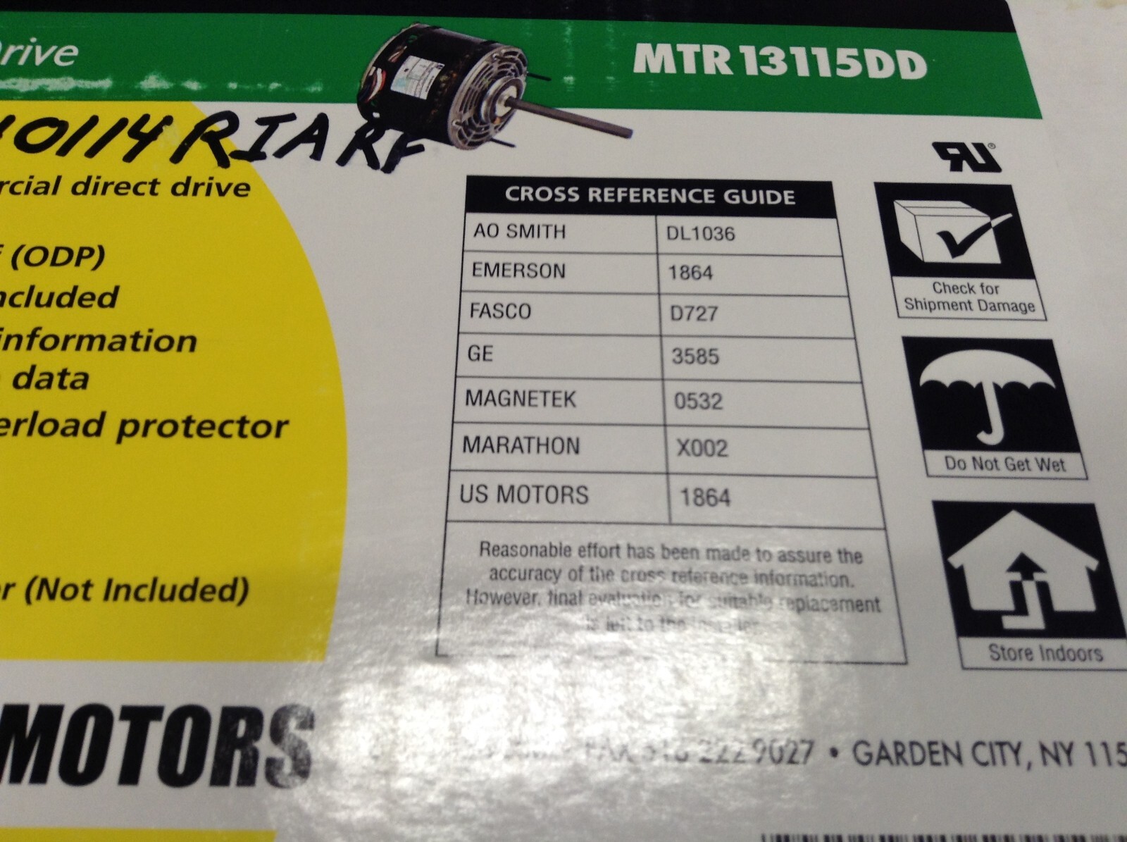 NEW SID HARVEY’S MTR13115DD / DL1036/1864/D727/3585/0532/X002/1864 1/3HP Motor