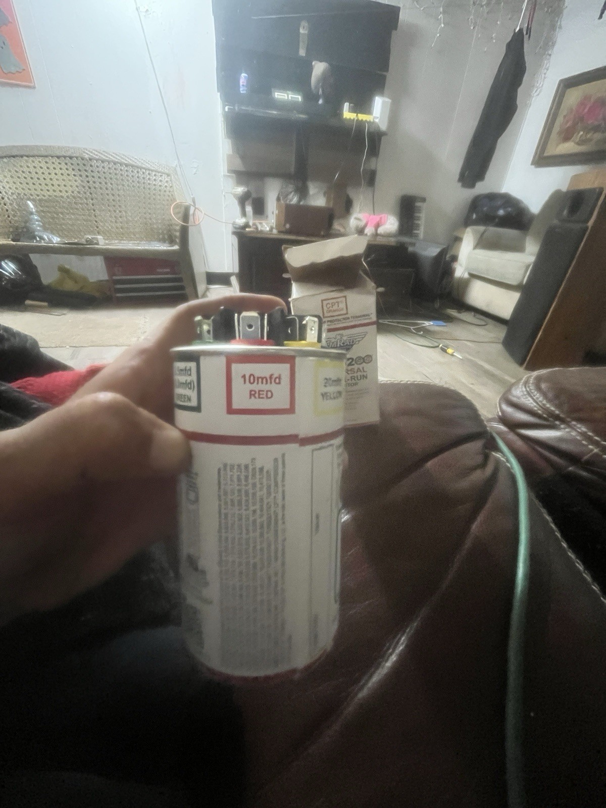 AmRad Turbo 200 Universal Motor-Run Capacitor 440/370 VAC CPT Orange Made in USA