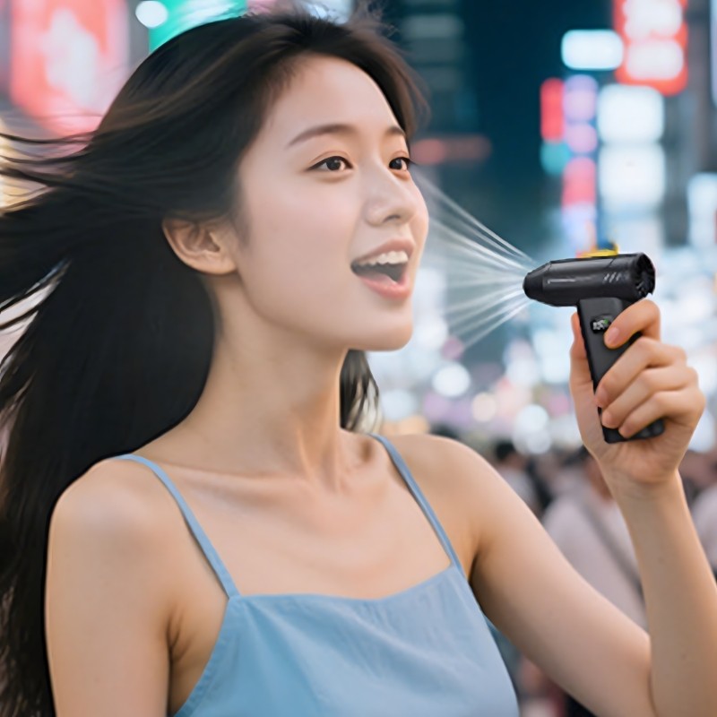 5000mAh Rechargeable Battery Handheld Fan High Speed 100000 RPM LED Included