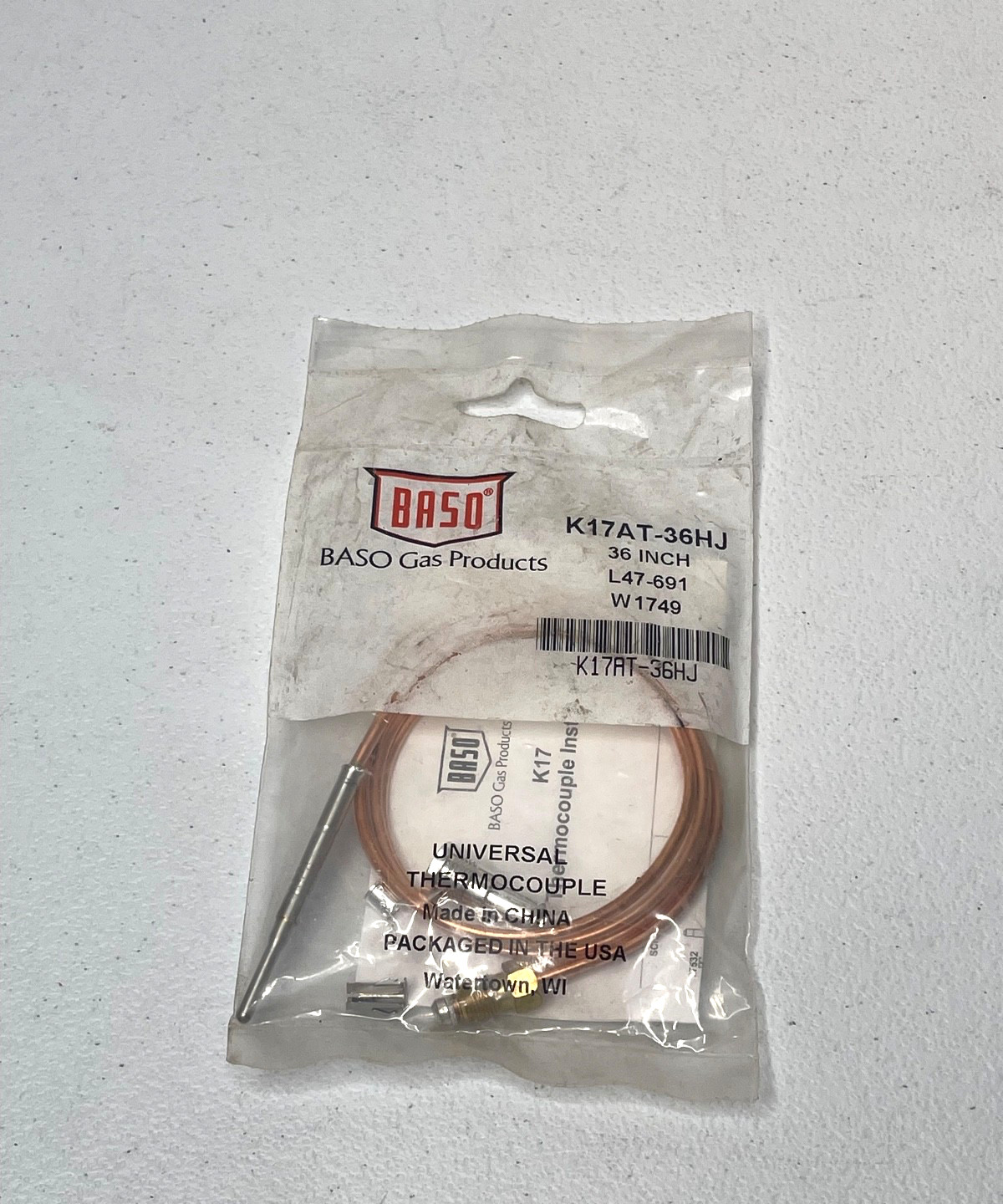 New BASO Gas Products 36″ Universal Thermocouple K17AT-36HJ