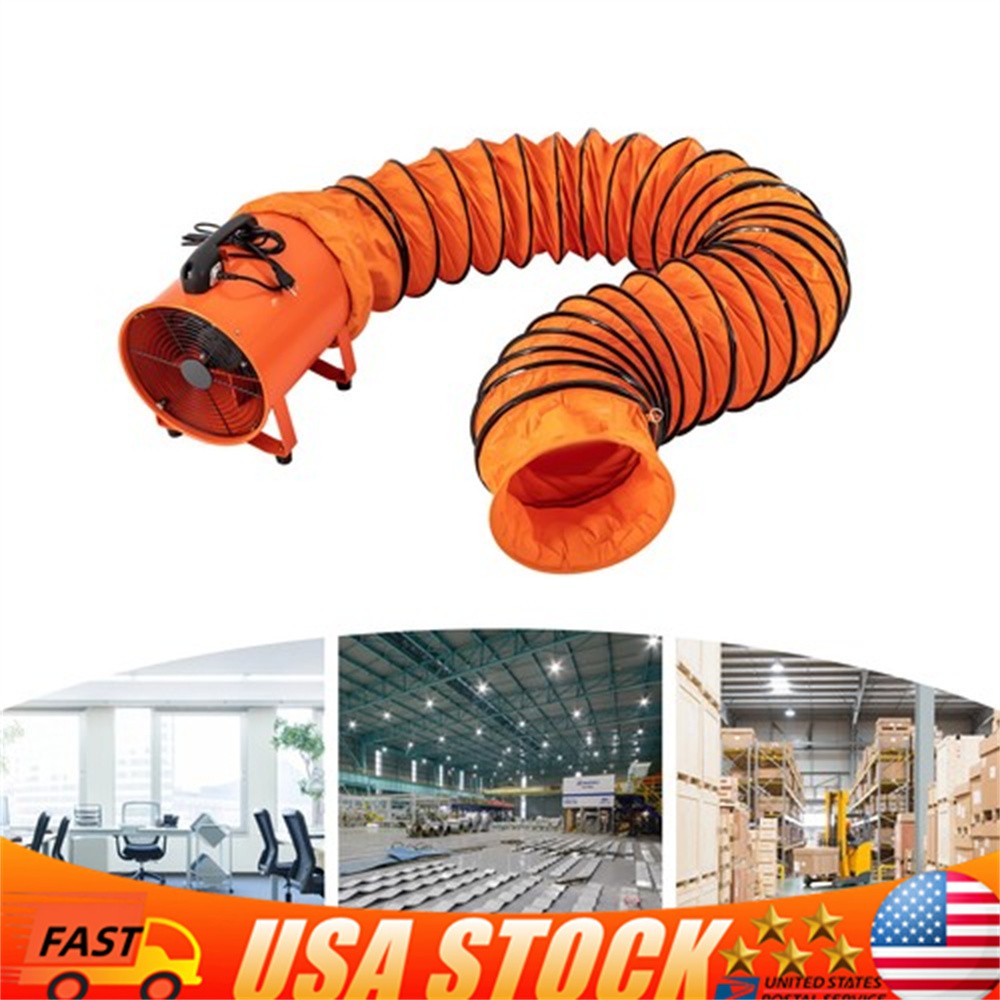 12” Extractor Fan Utility Blower Fan Portable Duct Hose High Velocity Exhaust