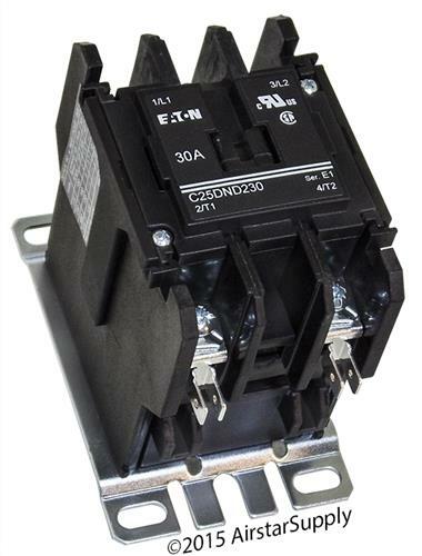 C25DND230A Eaton / Cutler Hammer Contactor – 30 Amp 2 Pole 120V Coil
