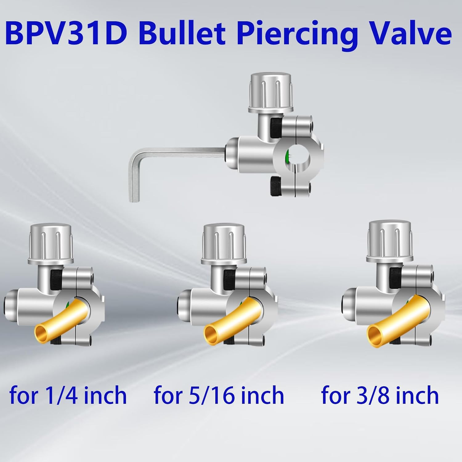 A/C Retrofit Valve Kit, BPV31 Bullet Piercing Tap Valve Line Tap Valve Kit, R12