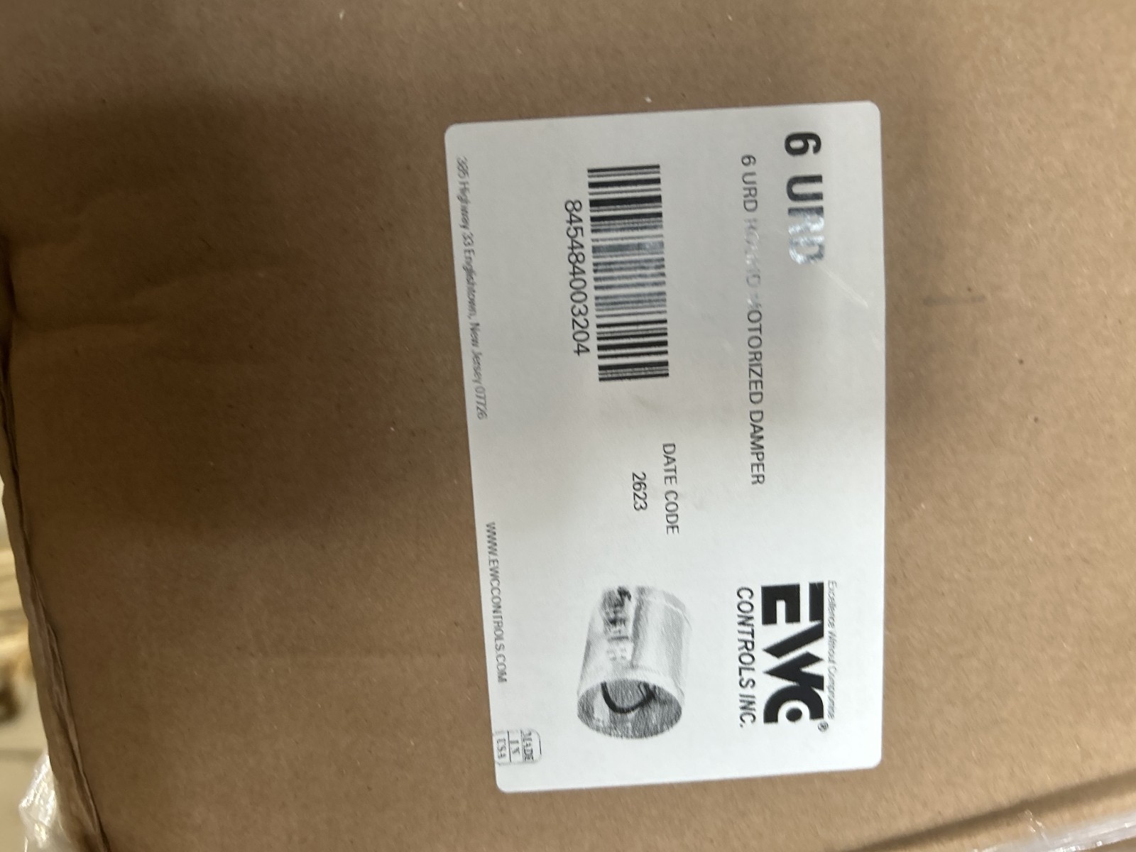 6 IN URD EWC CONTROLS MOTORIZED DAMPER power to open and close