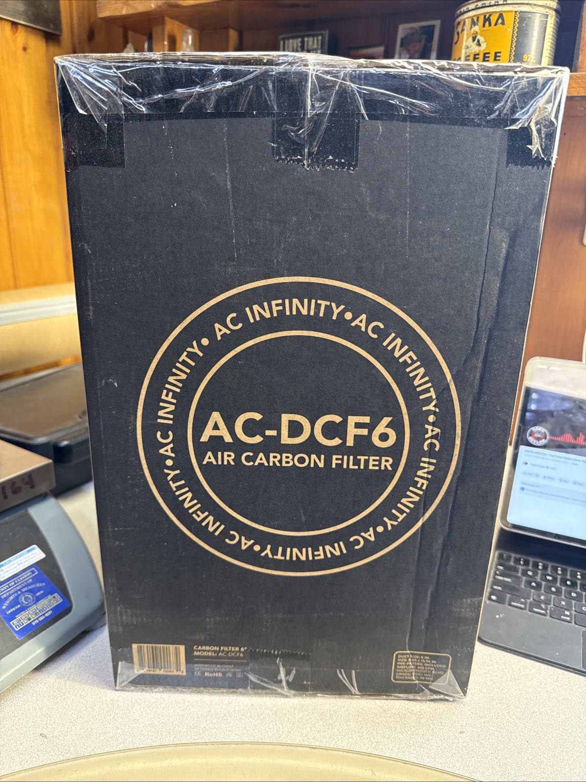 Air Carbon Filter 6″, Australian Charcoal, Odor Control, Hydroponics, Grow Rooms