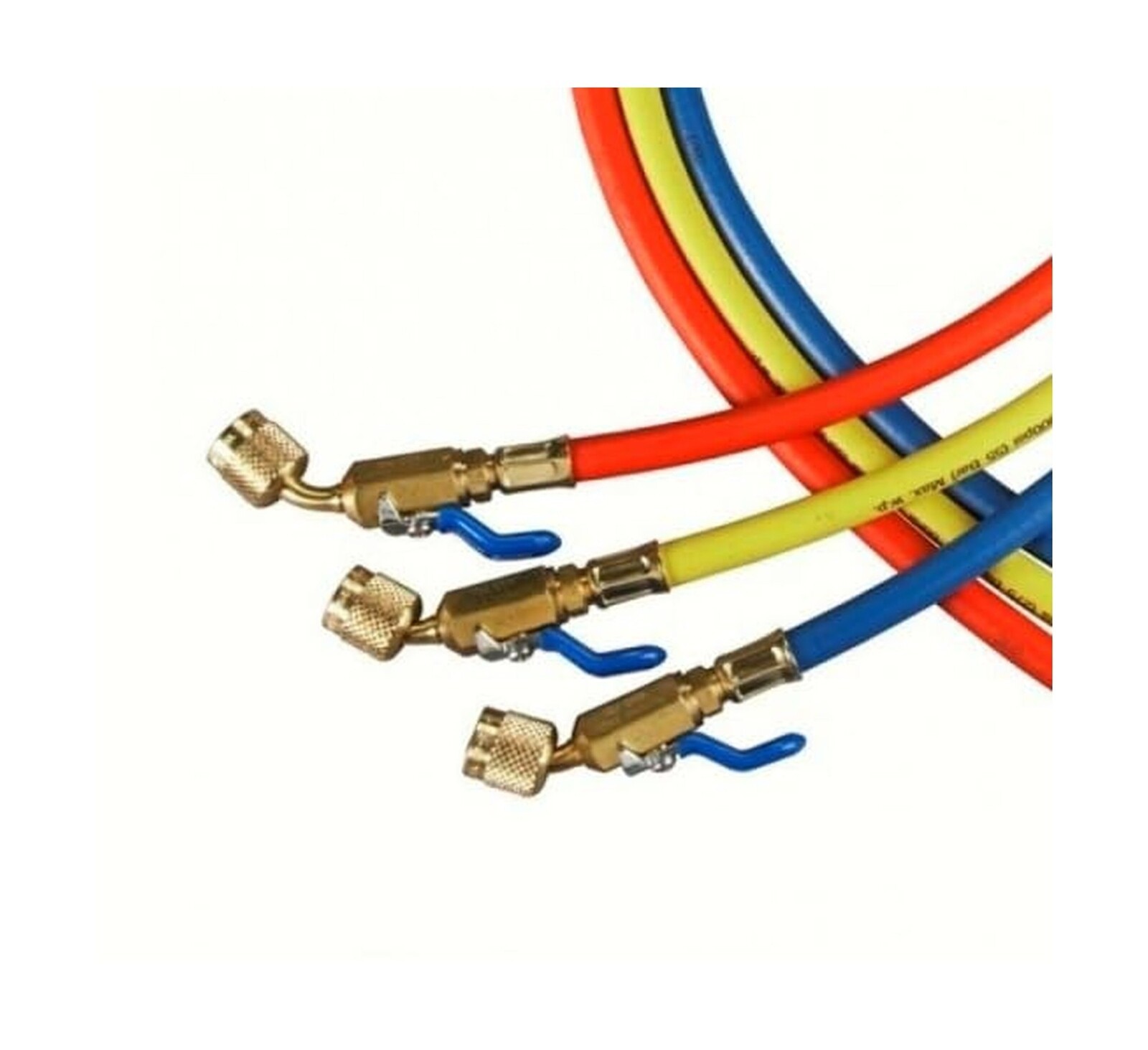 Yellow Jacket Manifold Hose Set, 72 in, Red, Yellow, Blue