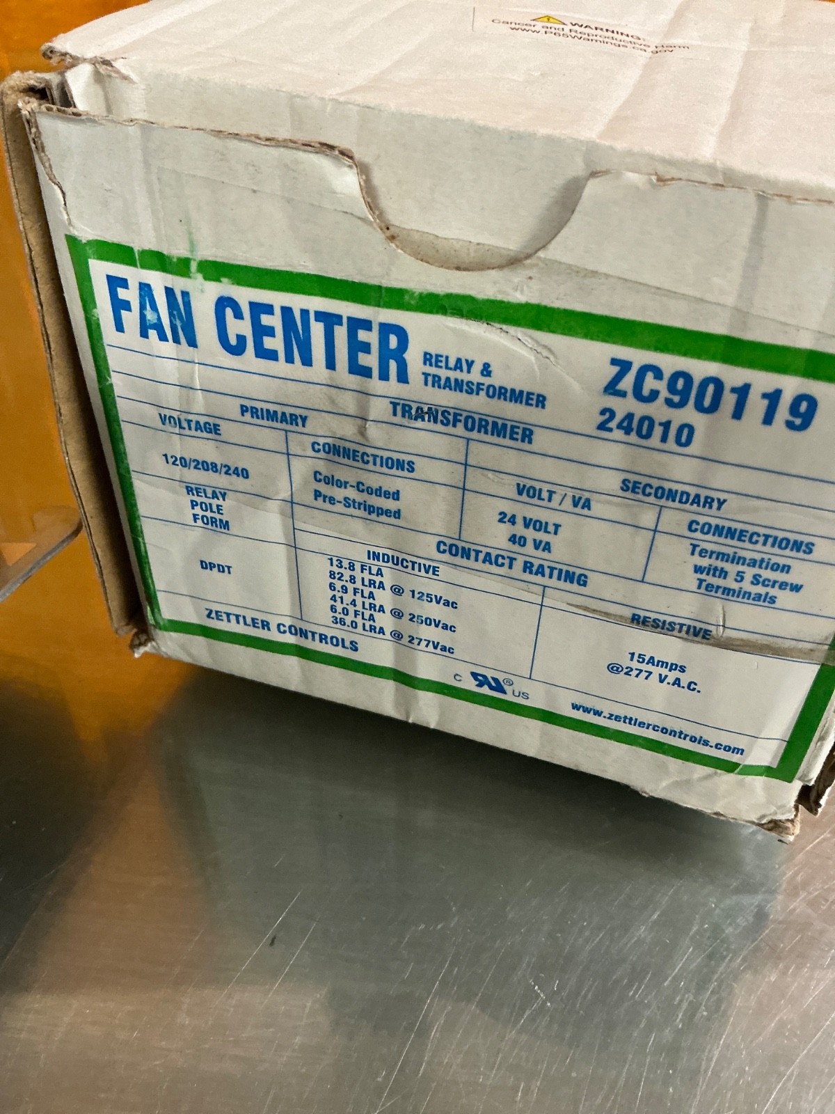 ZC90119 ZETTLER CONTROL MARS 24010 FAN CENTER RELAY and TRANSFORMER —— NEW+