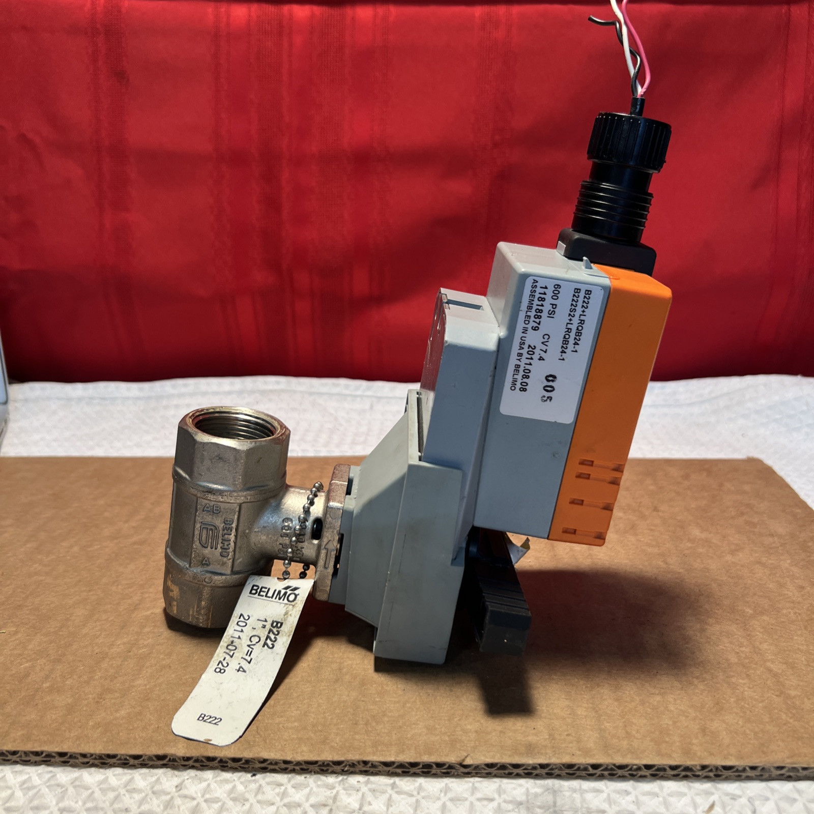 Belimo NRQX24-1 Control Damper Actuator with B238 1 1/2” Ball Valve