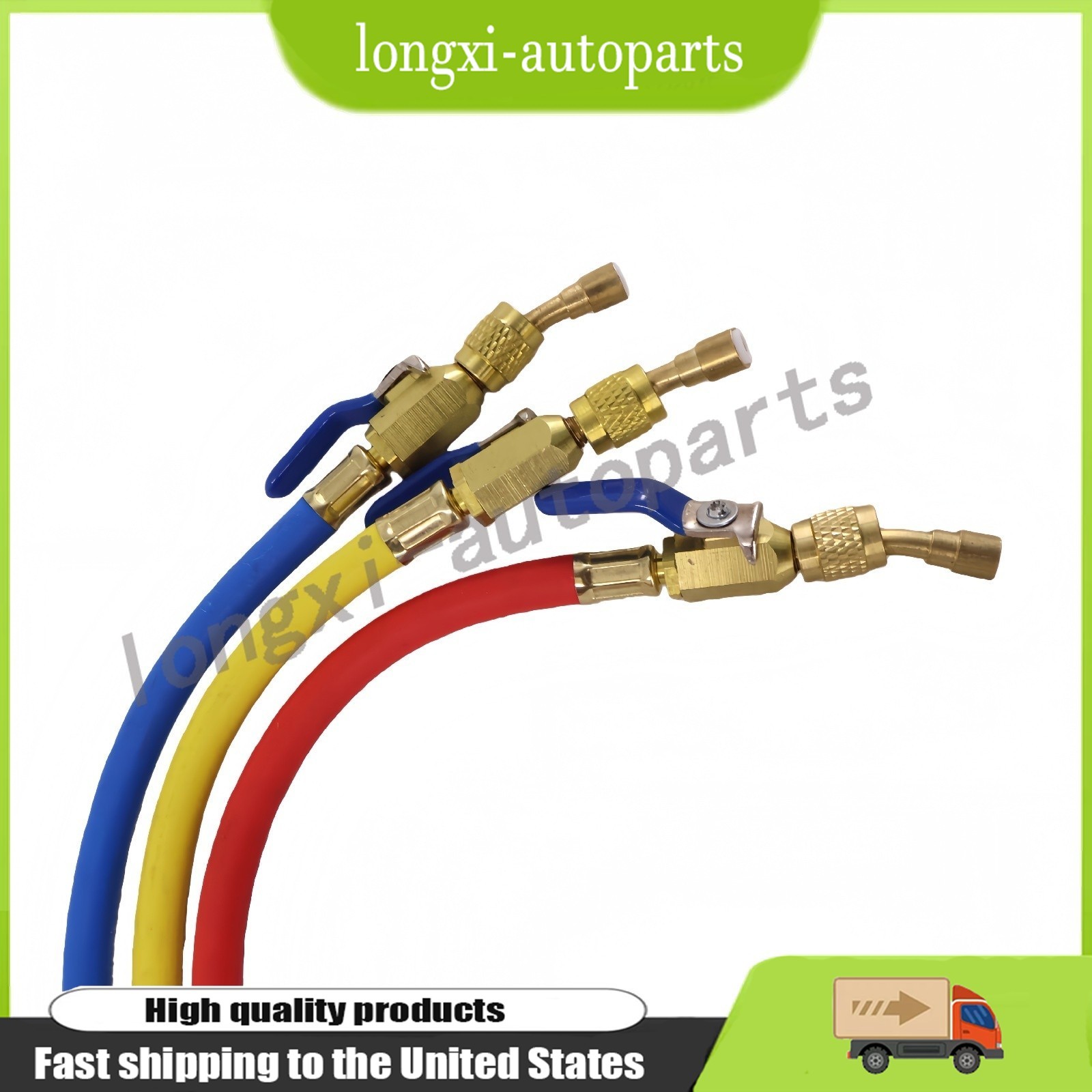 NEW For Yellow Jacket 29986 Plus II 72″ HVAC Charging Hose Set 1/4″ (3-Pack) USA