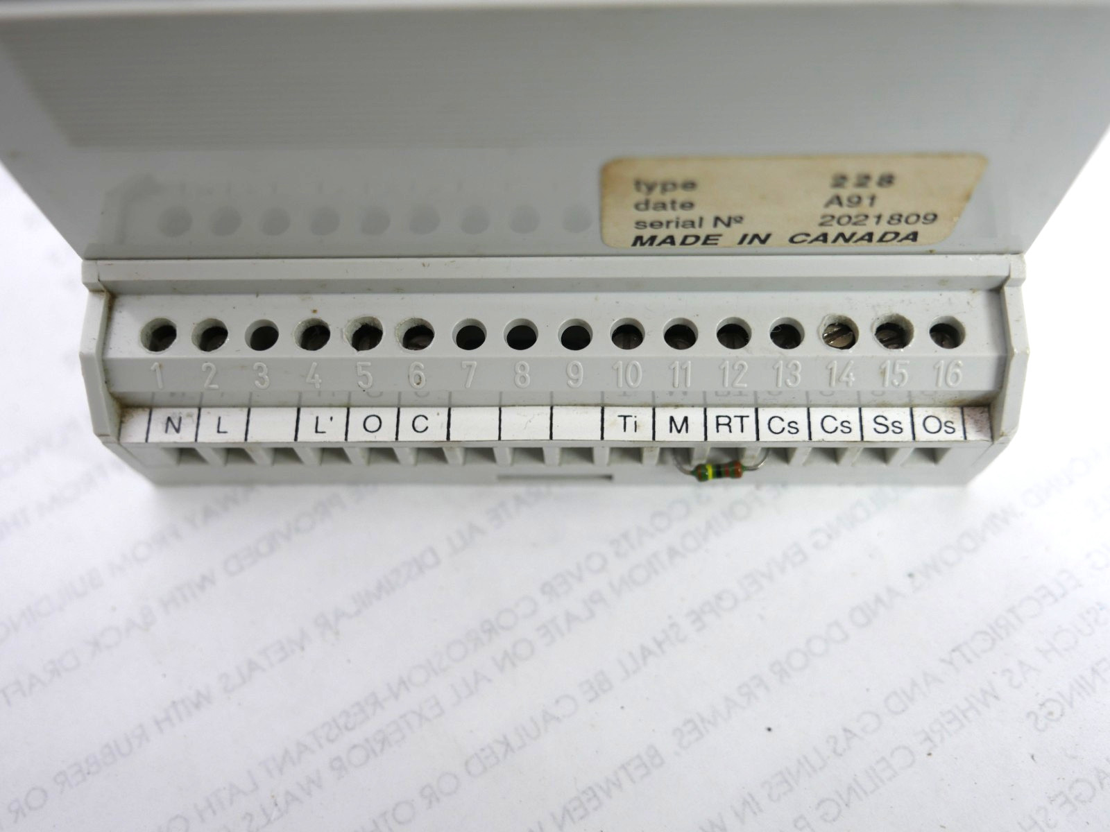 TEKMAR 228 MIXING VALVE CONTROL USED FOR PARTS SEE DESCRIPTION