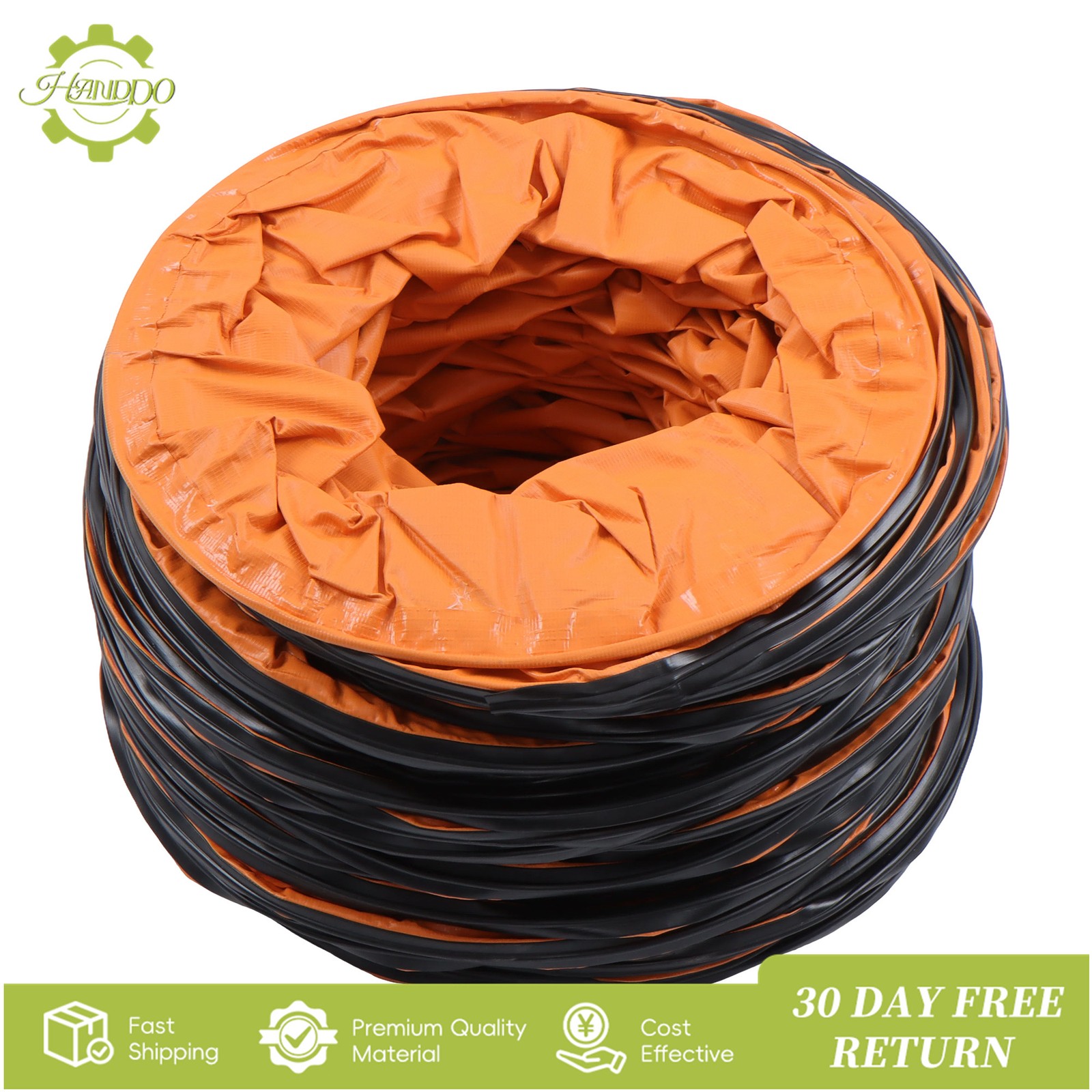 32ft Duct Hosing PVC Flexible Ducting Hose for 12inch Utility Blower Exhaust Fan