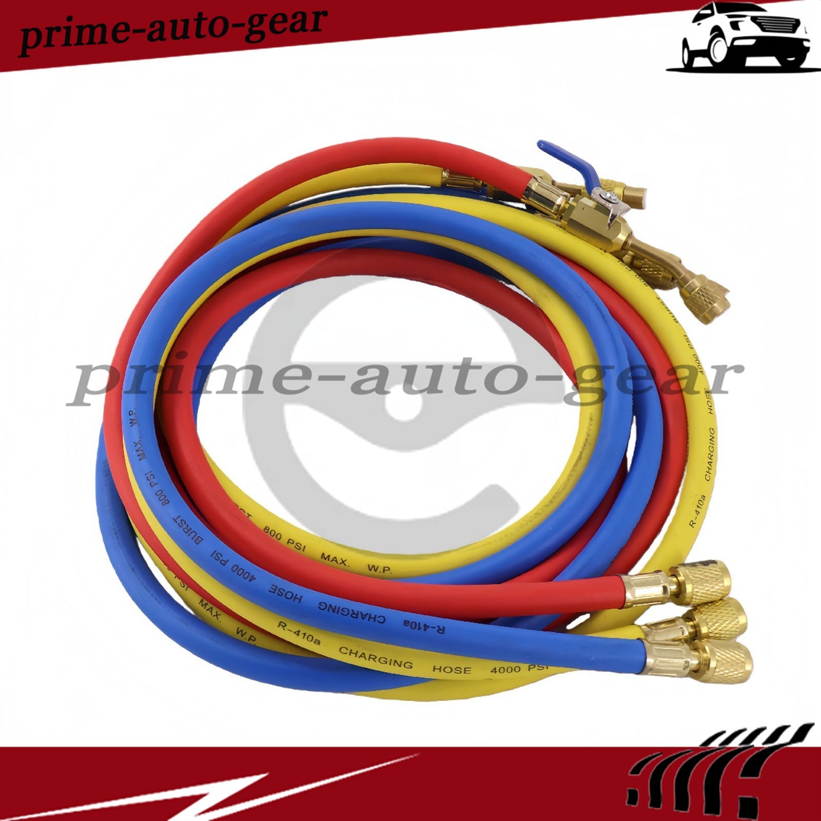 3Pack 29986 Plus II 1/4″ Hose with Compact Ball Valve 72″ for R-410A Refrige