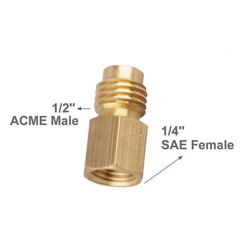 R12 to R134A Adapter Conversion Quick Connector for 1/4” SAE Female X 1/2”