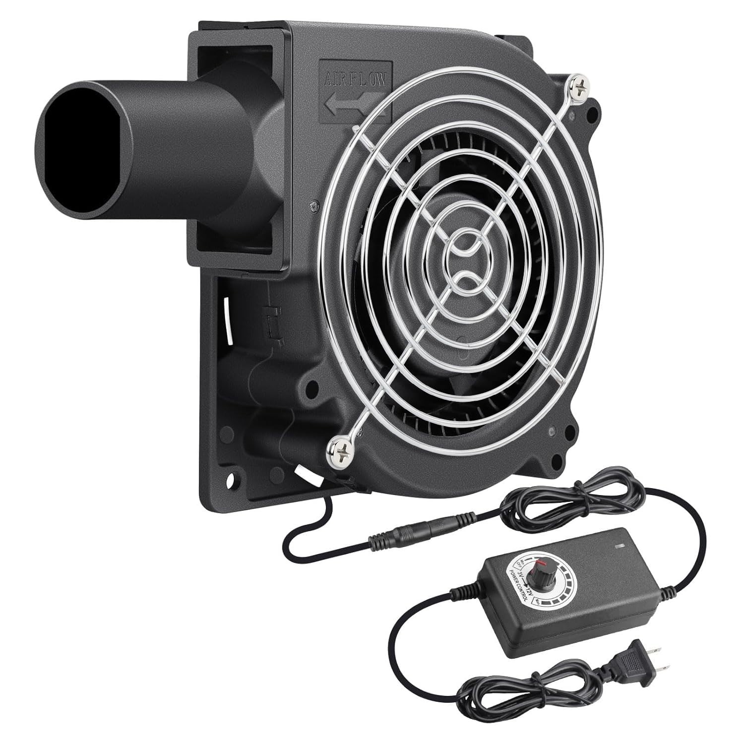 120mm 32mm Dual Ball Blower Fan 12V 110v AC Variable Speed Cooler DIY Projects
