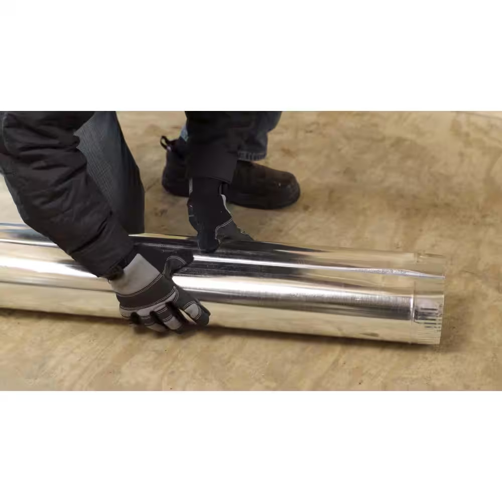 6 In. X 3 Ft. round Metal Duct Pipe