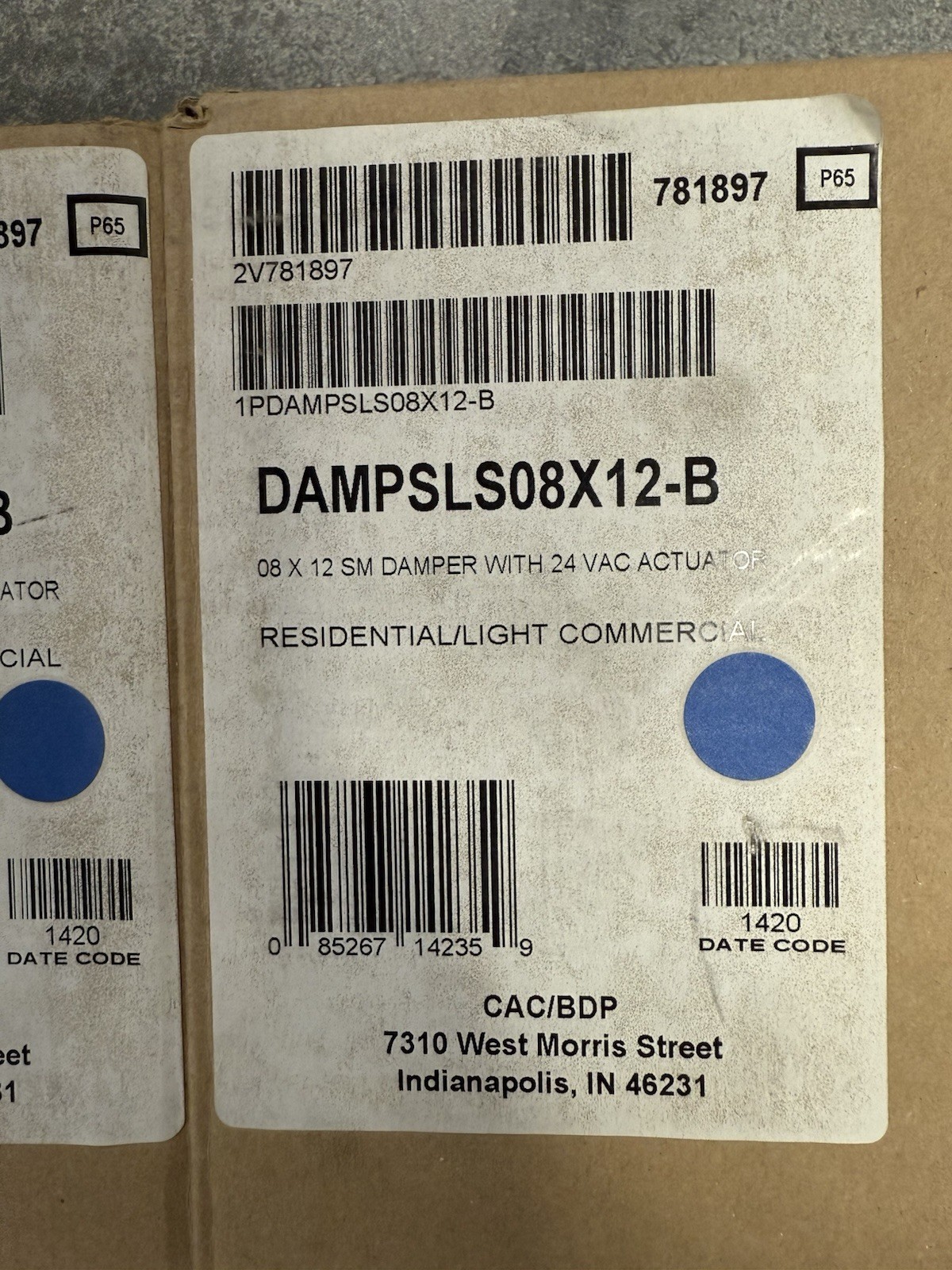 Honeywell DAMPSL08X12-B 24V Damper